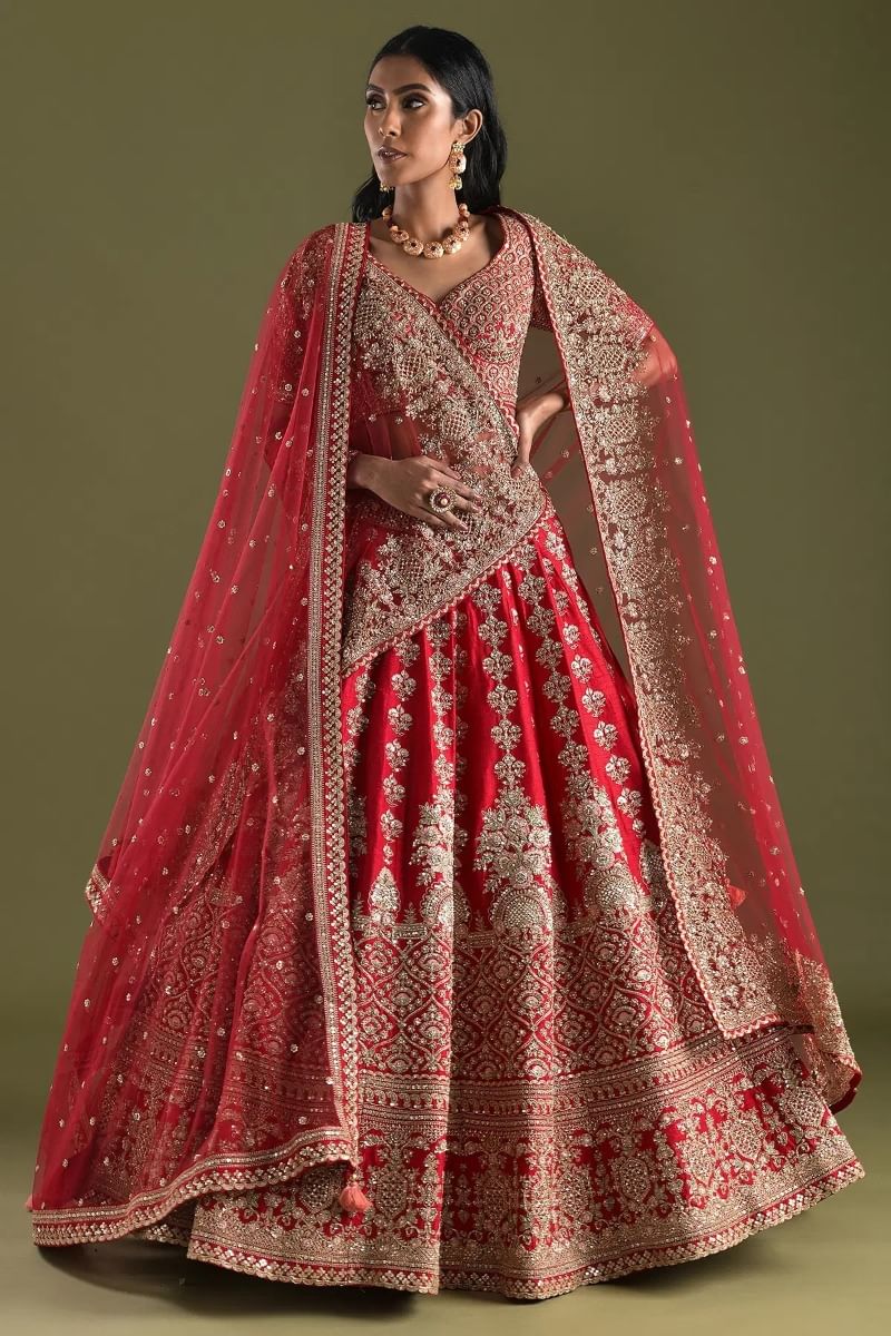 Red Bridal Lehenga