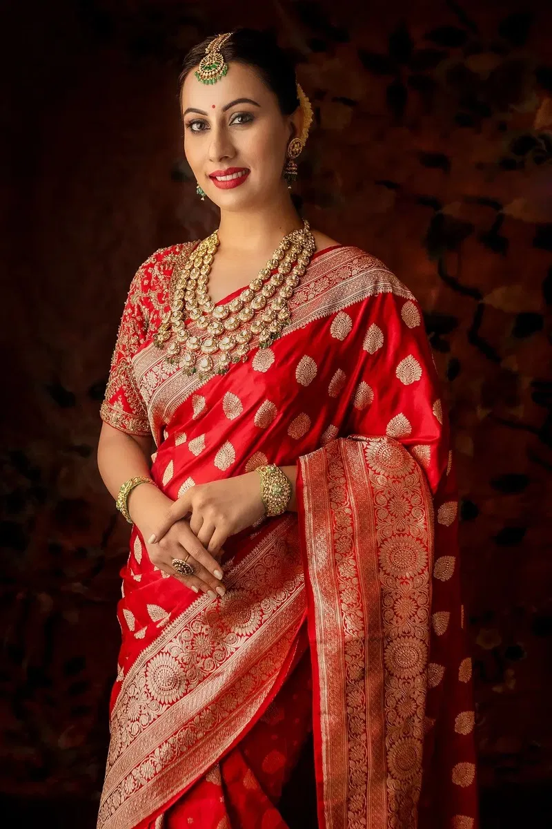 Red Banarasi Silk Saree