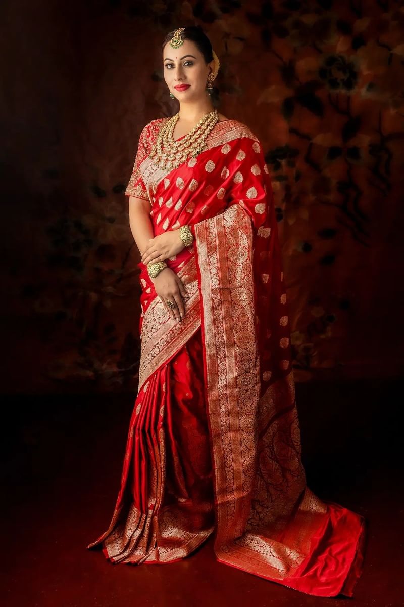 Red Banarasi Silk Saree