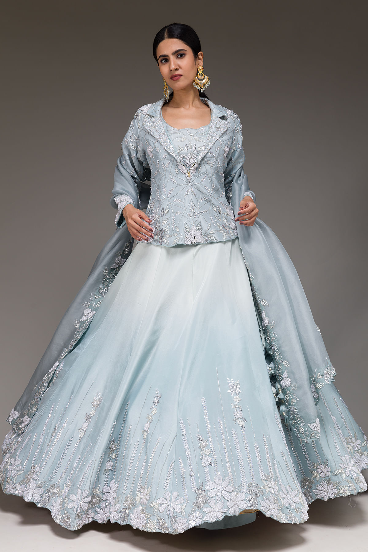 Blue Bridesmaids Lehenga