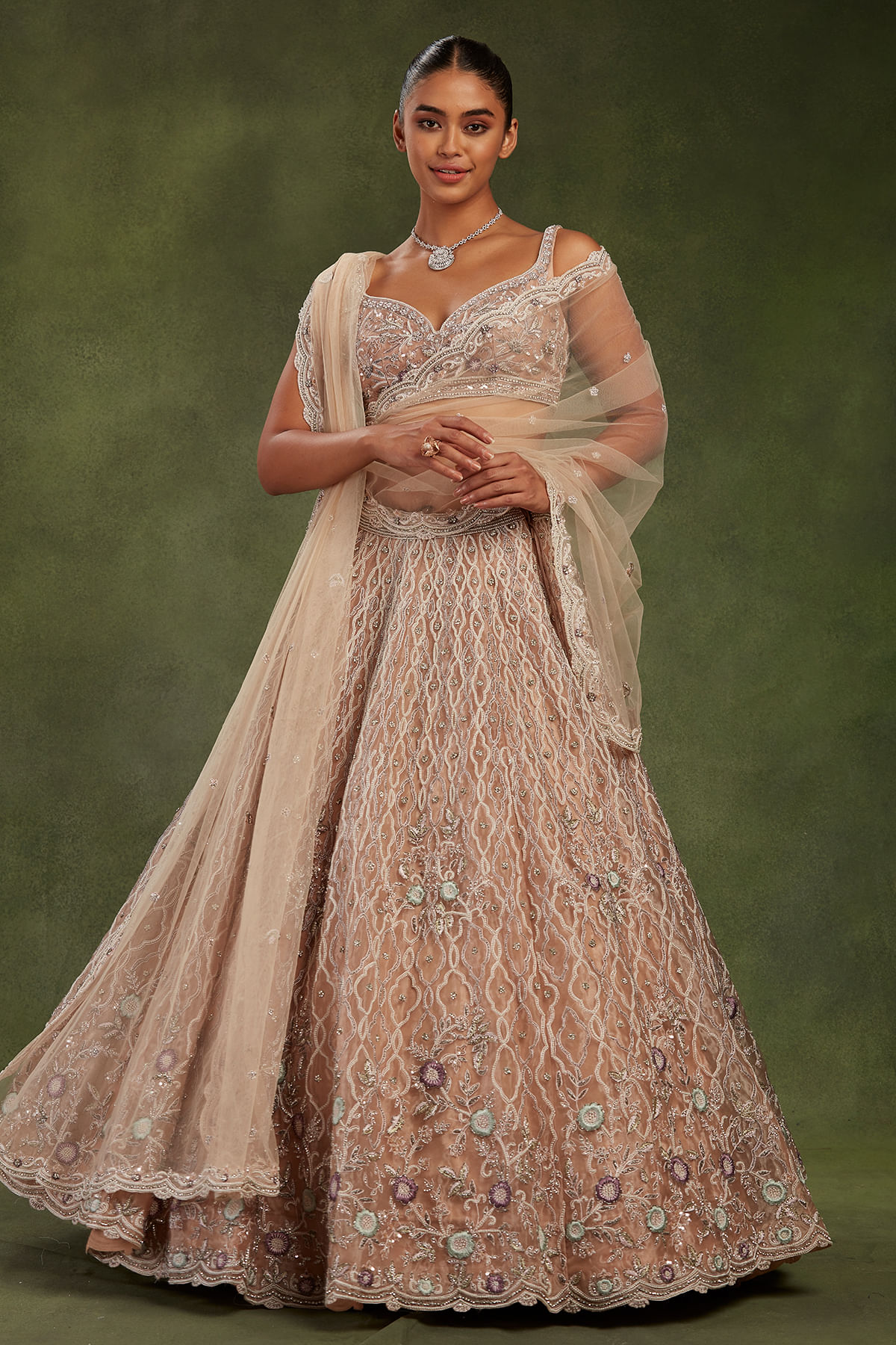 Pink Bridesmaids Lehenga