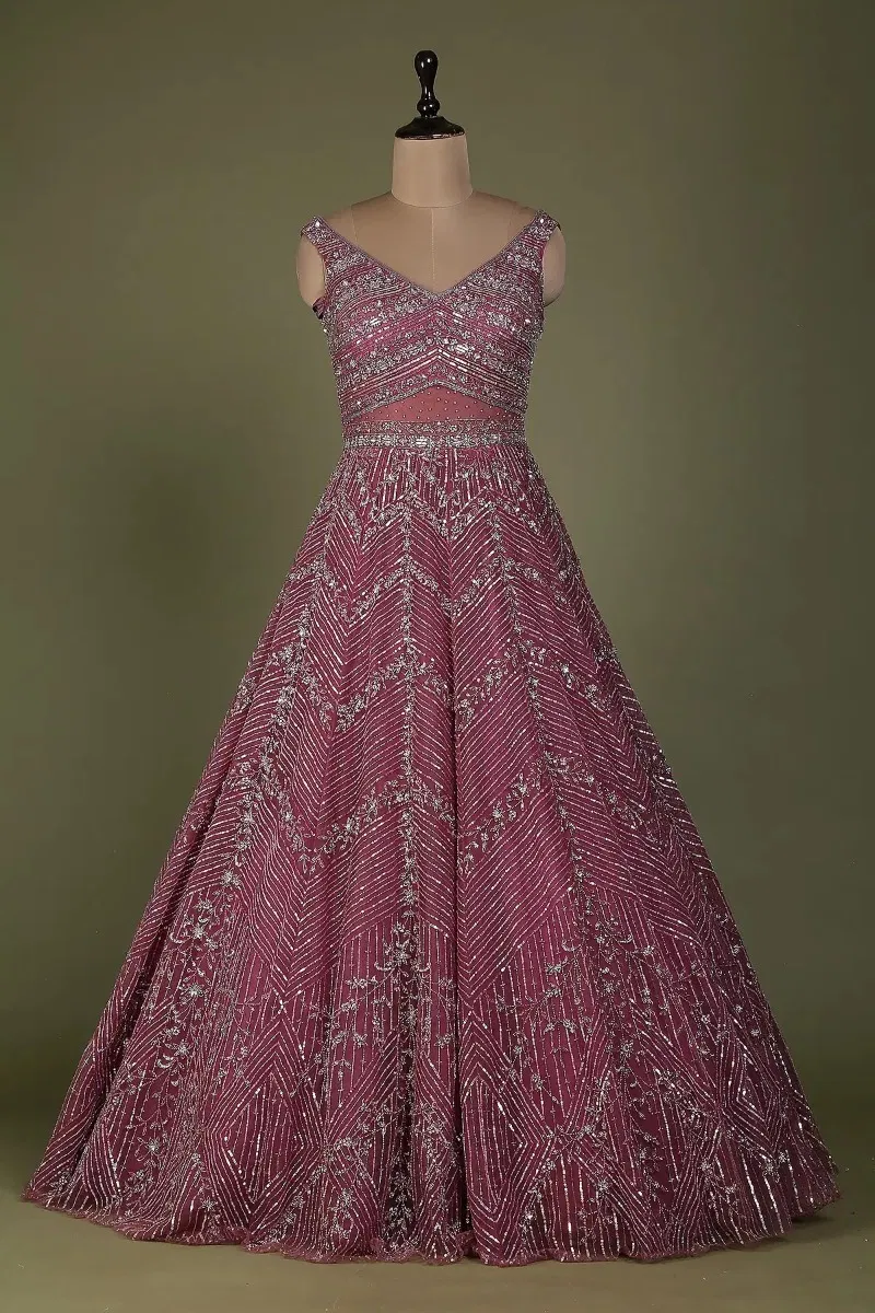Pink Bridal Gown