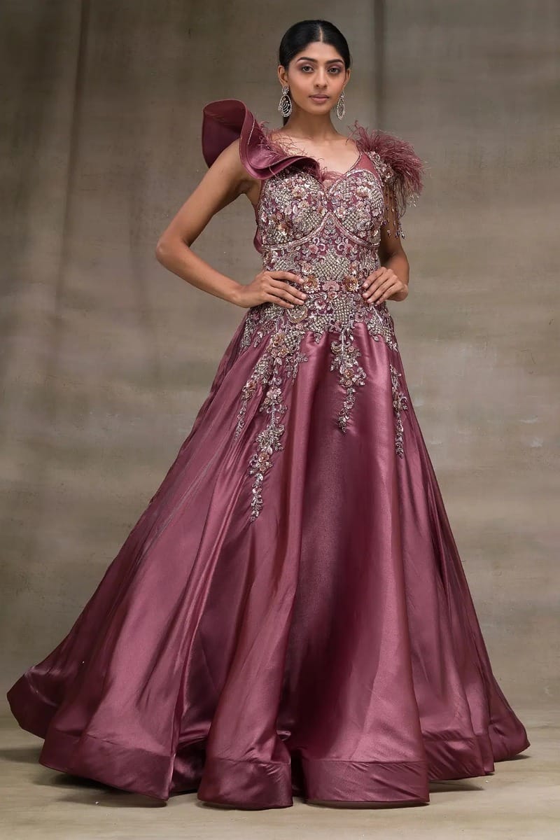 eightale evening dresses Ball Gown Aliexpress Long Party Dresses Red Satin Evening Gown Eightale  Dark Red Evening Dresses With