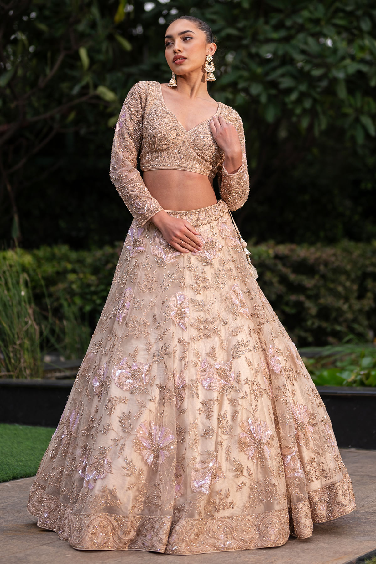 Beige Lehenga