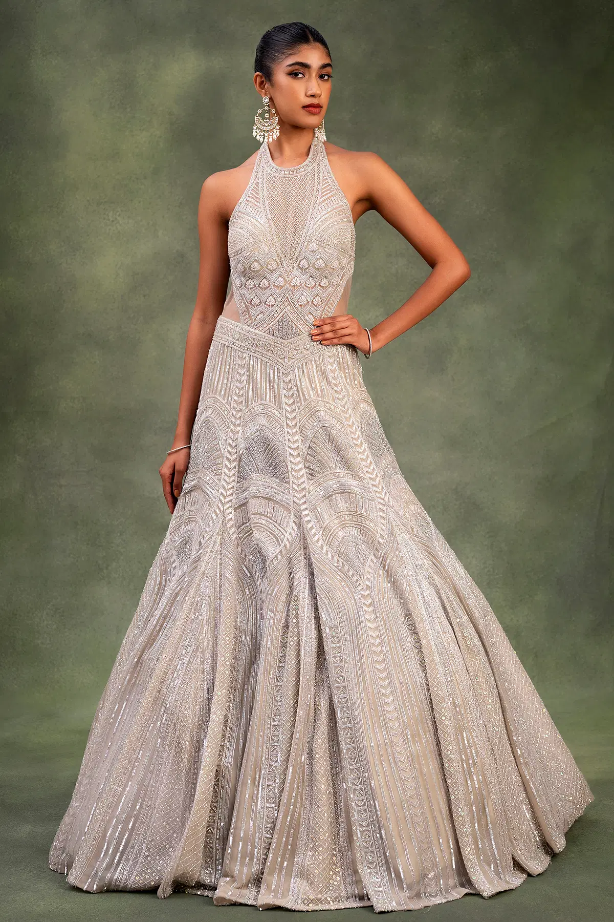 Beige Cocktail Gown