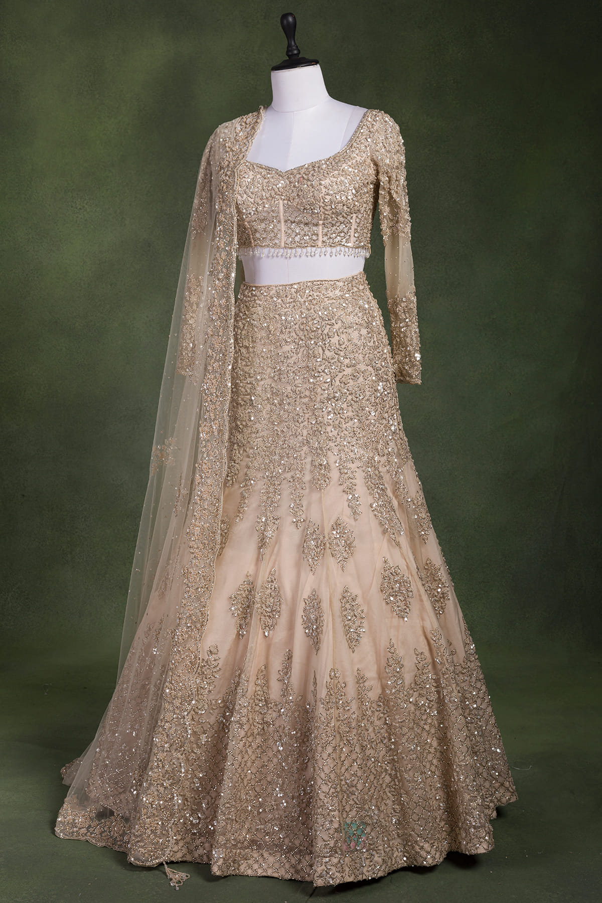 sequin blouse lehenga