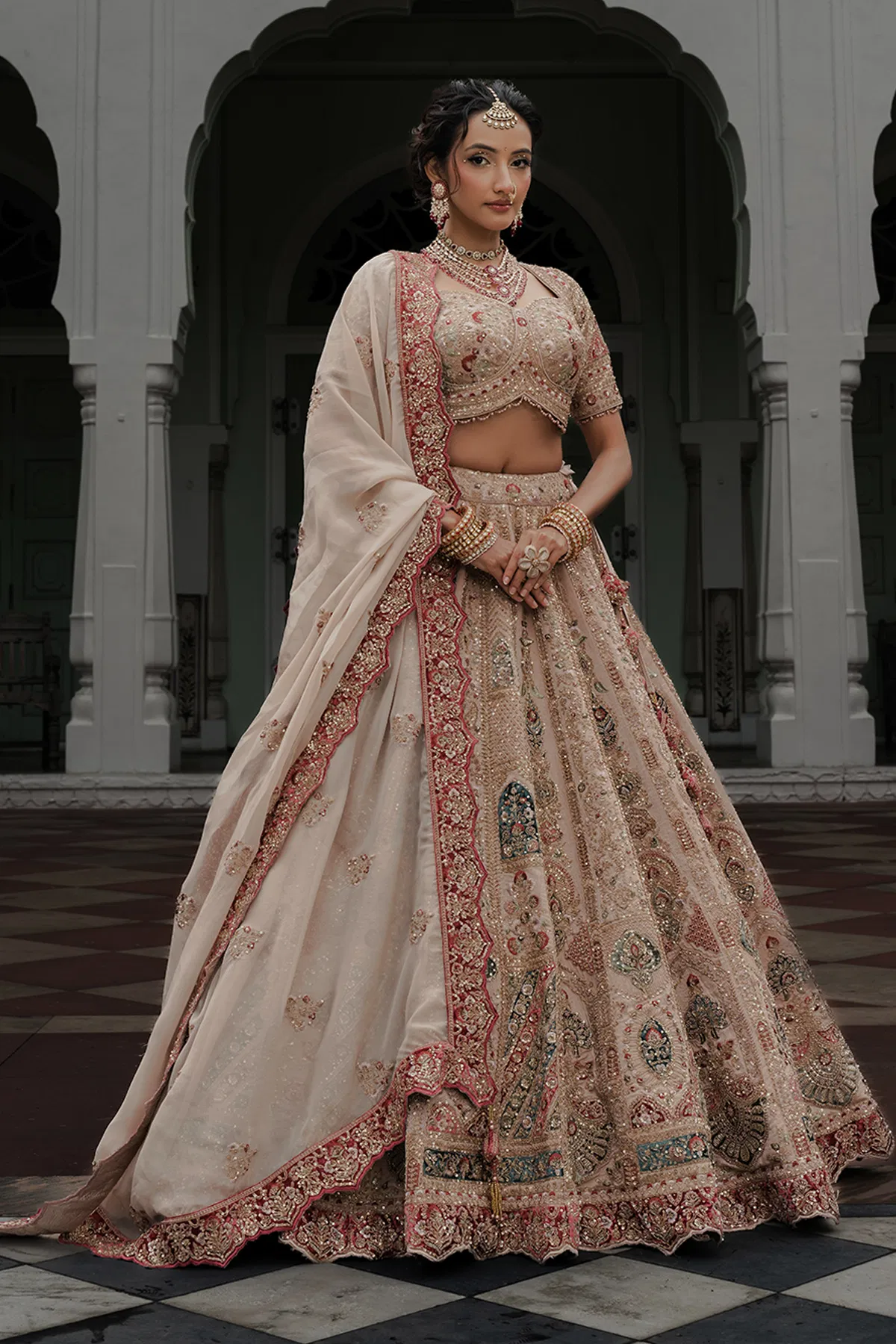 Beige Bridal Lehenga