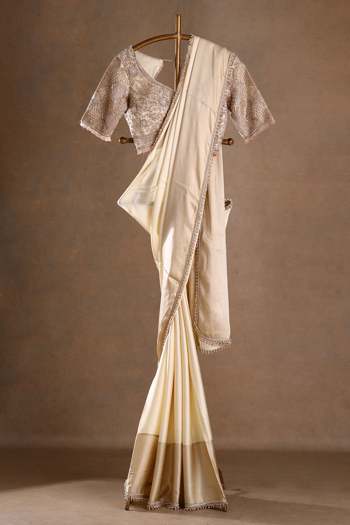 Beige Designer Saree
