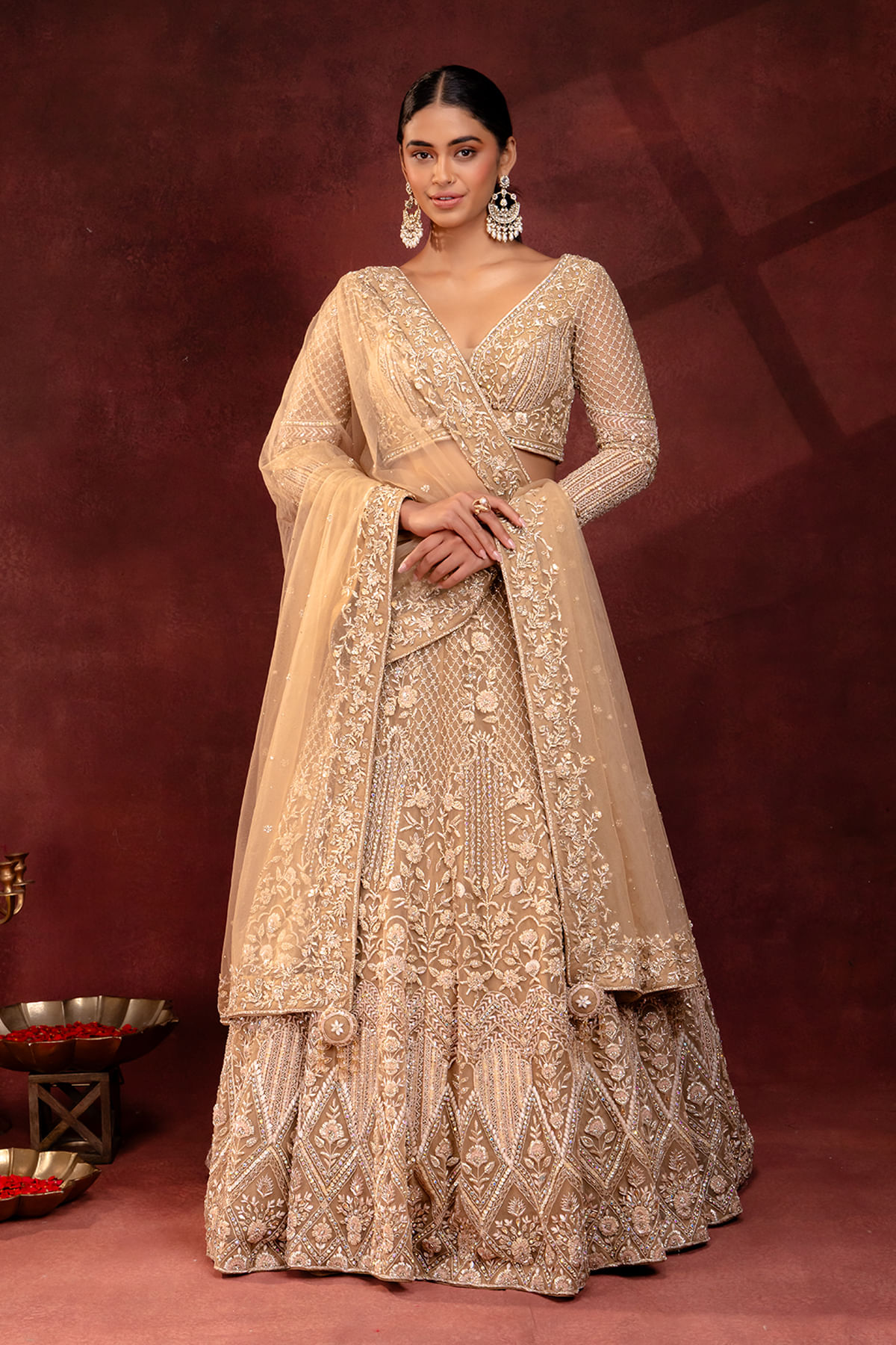 Beige Bridal Lehenga