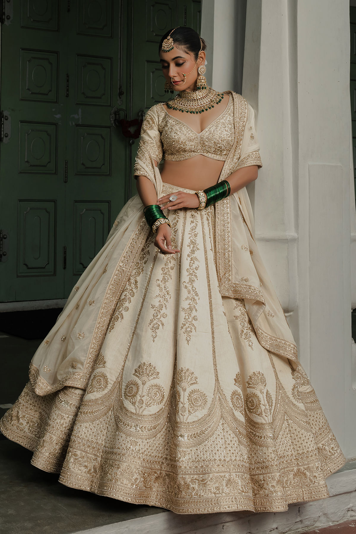 Beige Bridal Lehenga