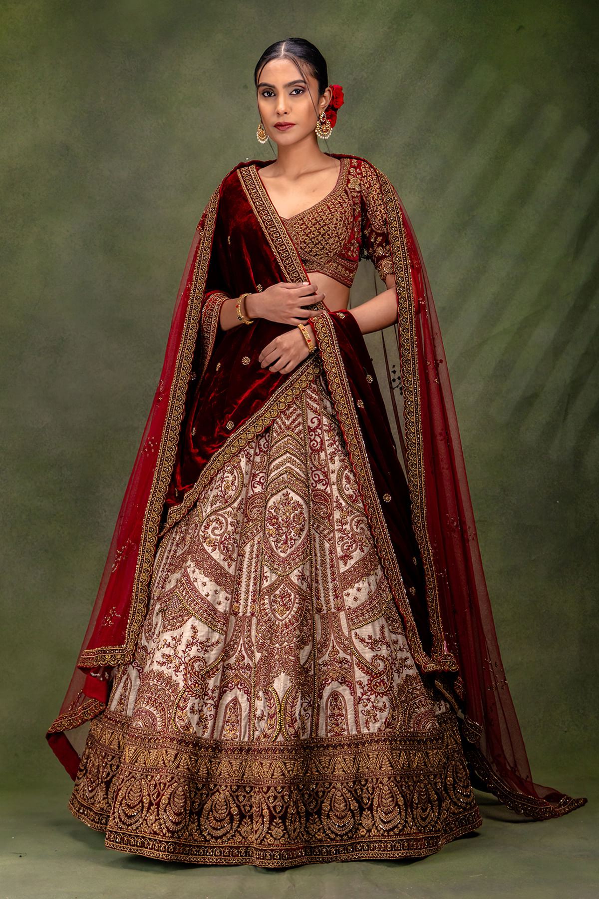 Beige Bridal Lehenga