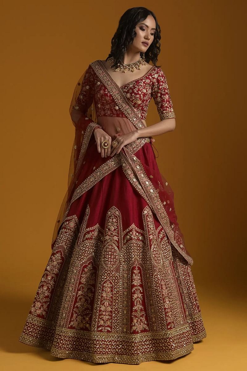 Red Bridal Lehenga