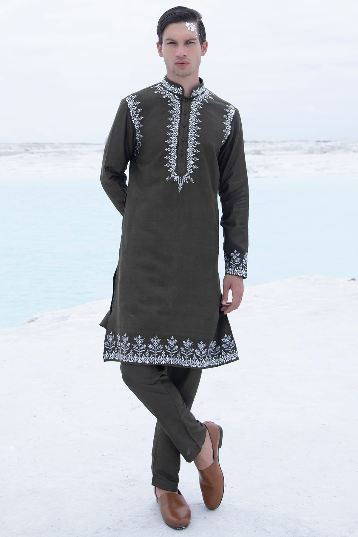 Black Bean Kurta for Men