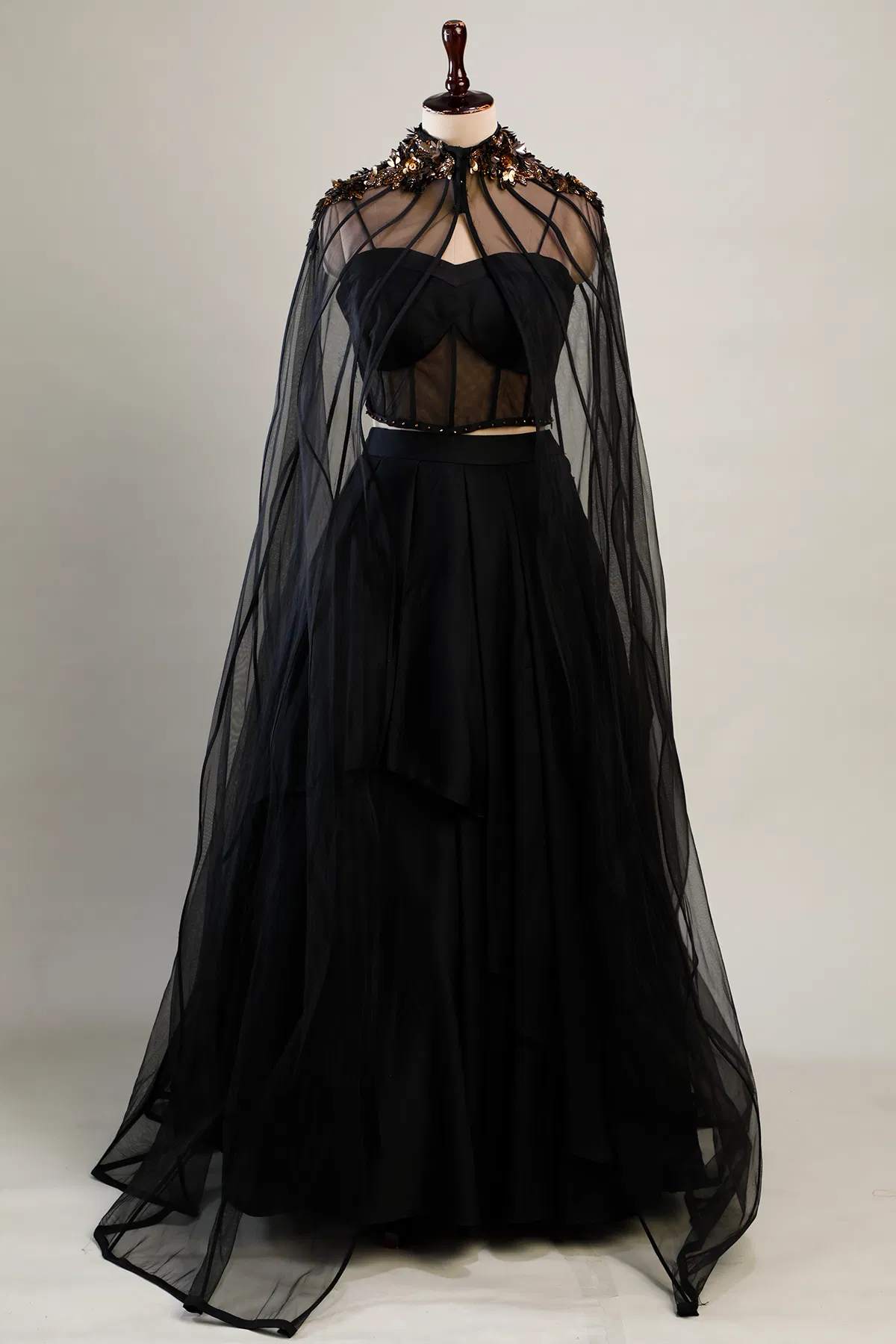 Black Designer Lehenga