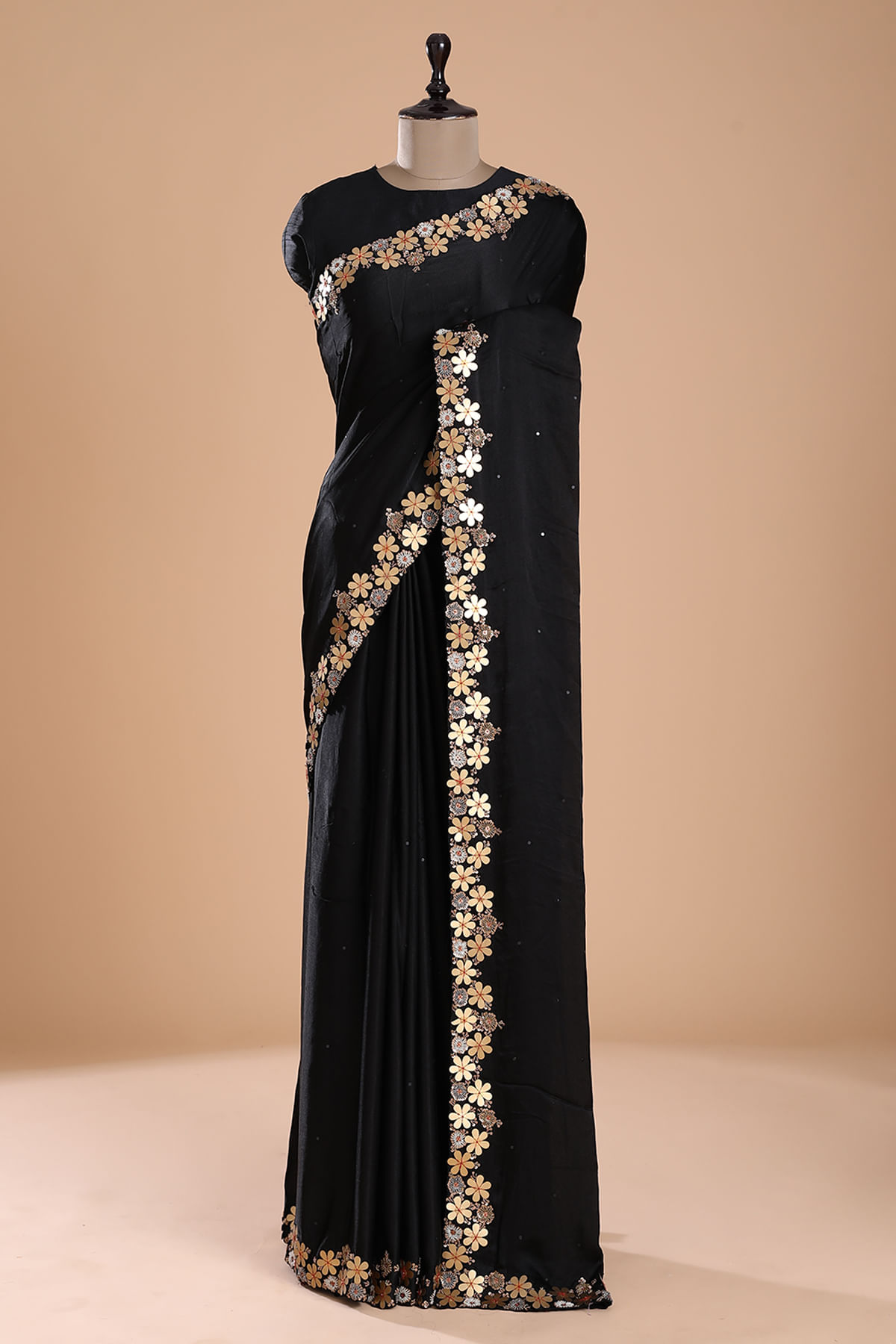 Black Designer Saree