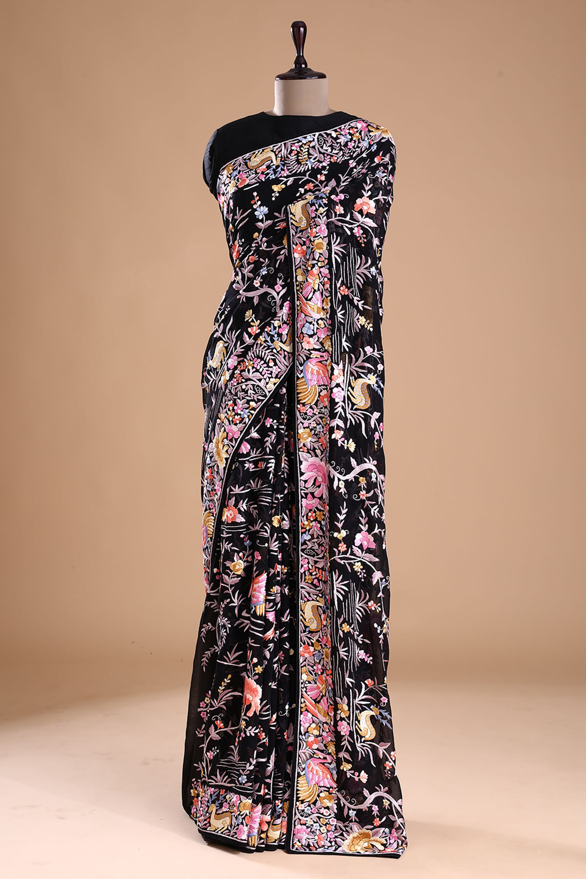 Black Georgette Saree