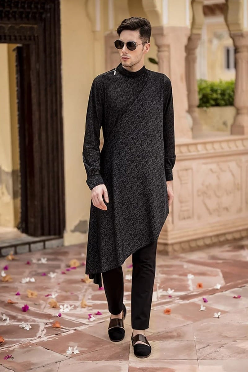 Black Waistcoat Kurta