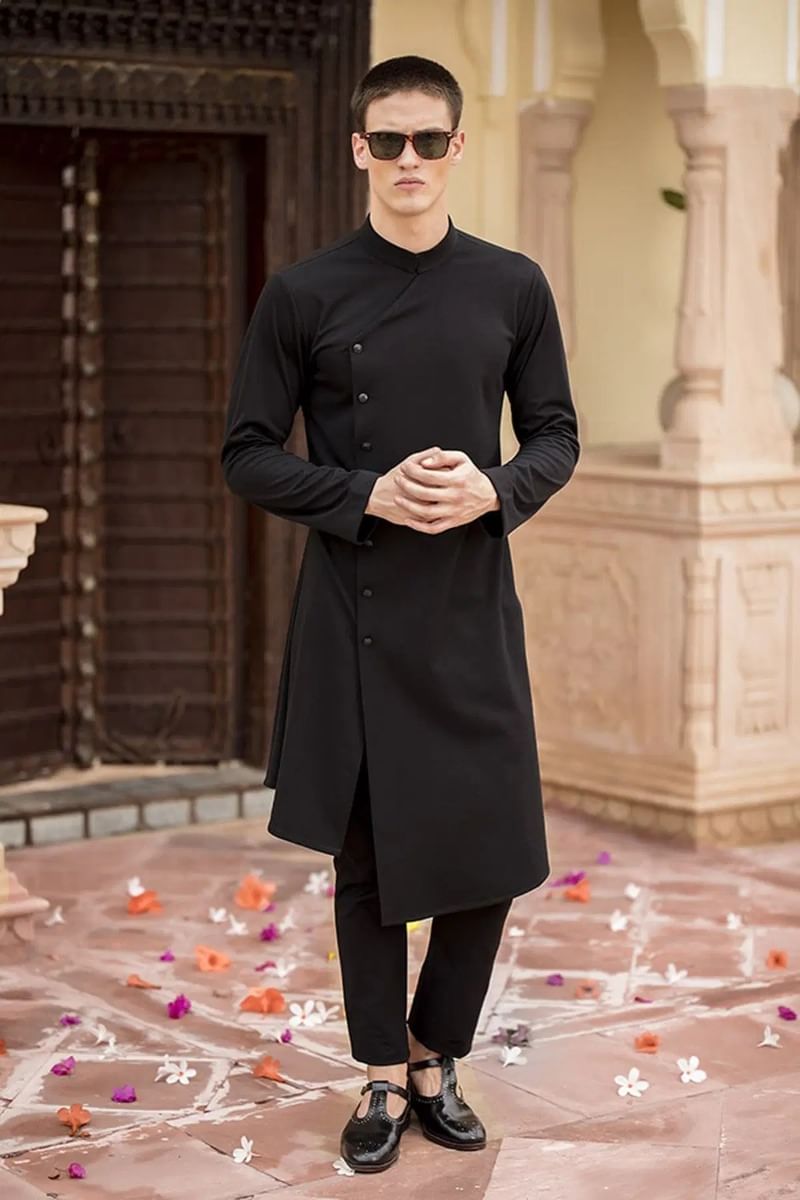 Black Waistcoat Kurta