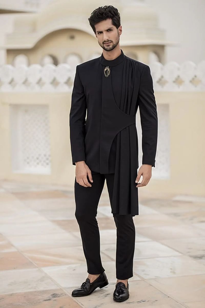 Black Jodhpuri Suit