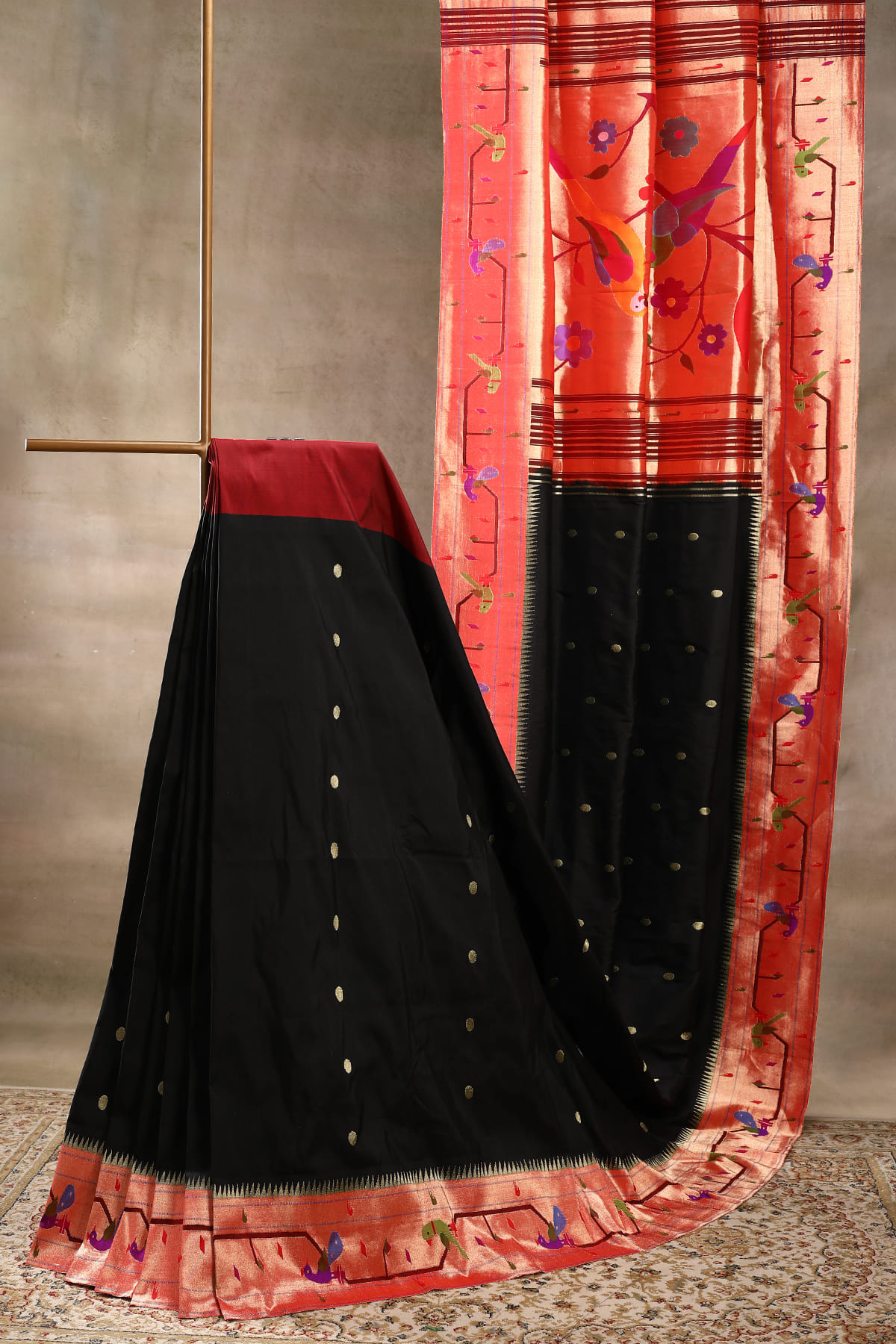 Black Paithani Silk Saree