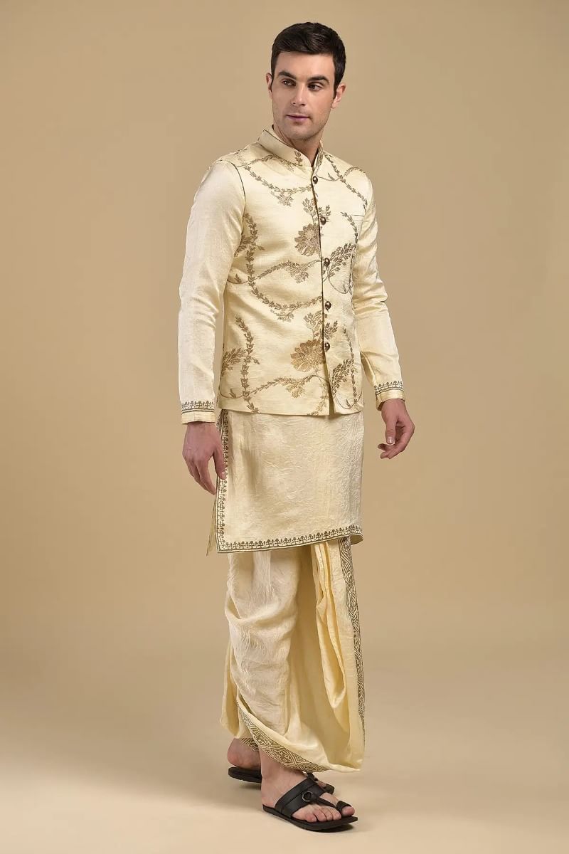 Yellow Waistcoat Kurta