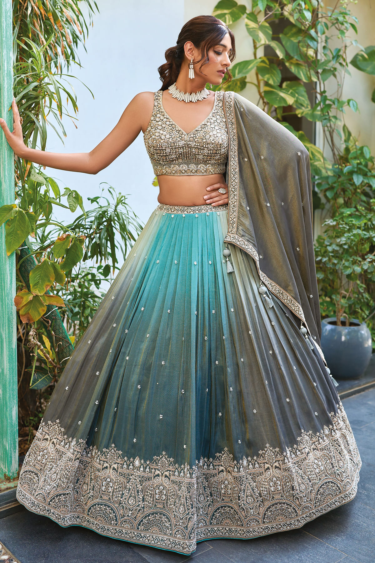 Grey Lehenga