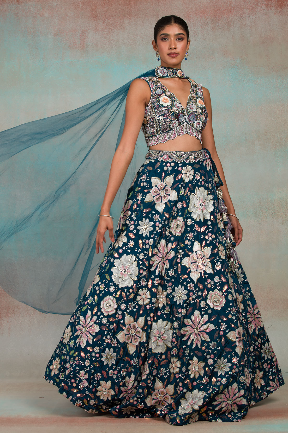 Blue Party Wear Lehenga