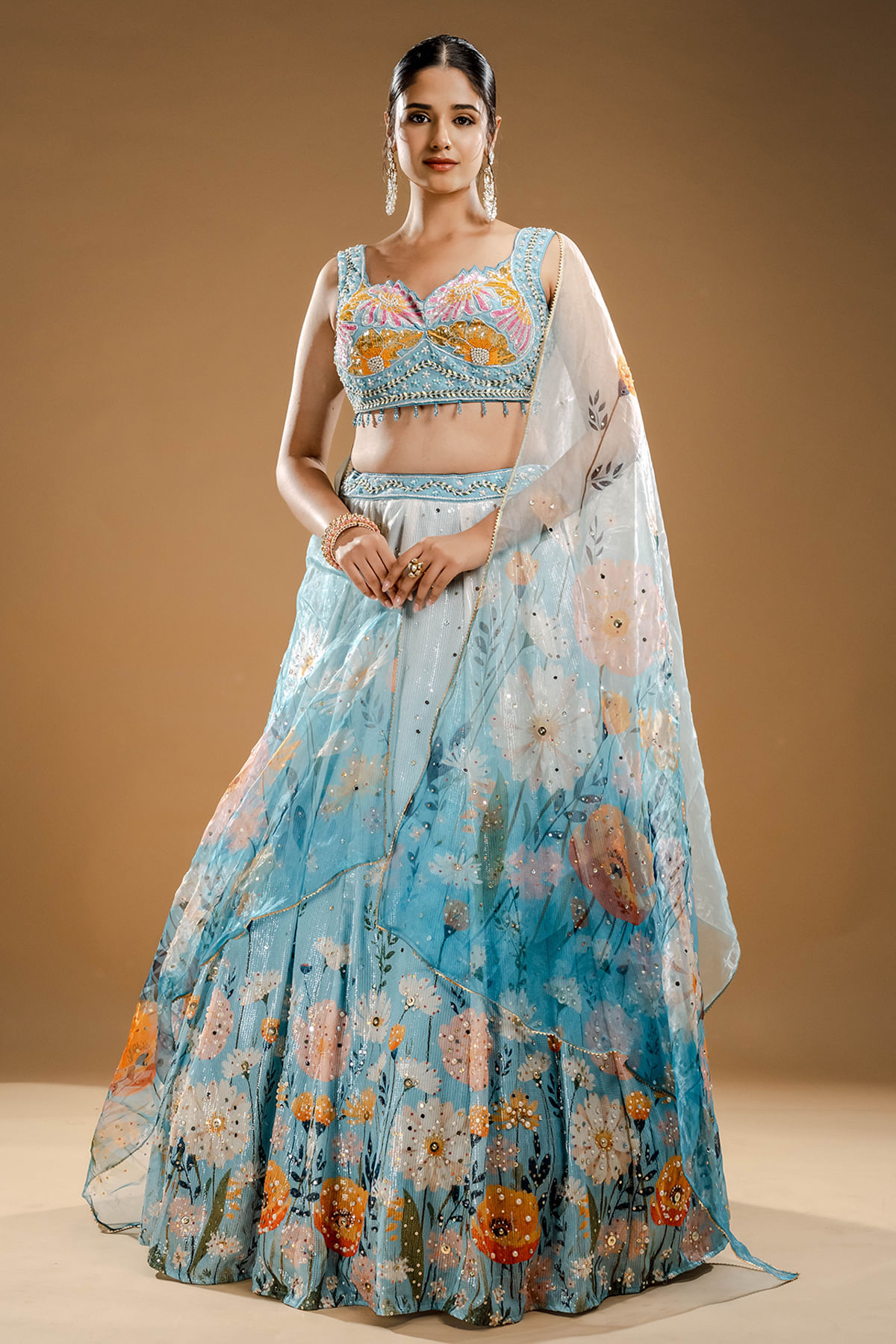 Blue Designer Lehenga