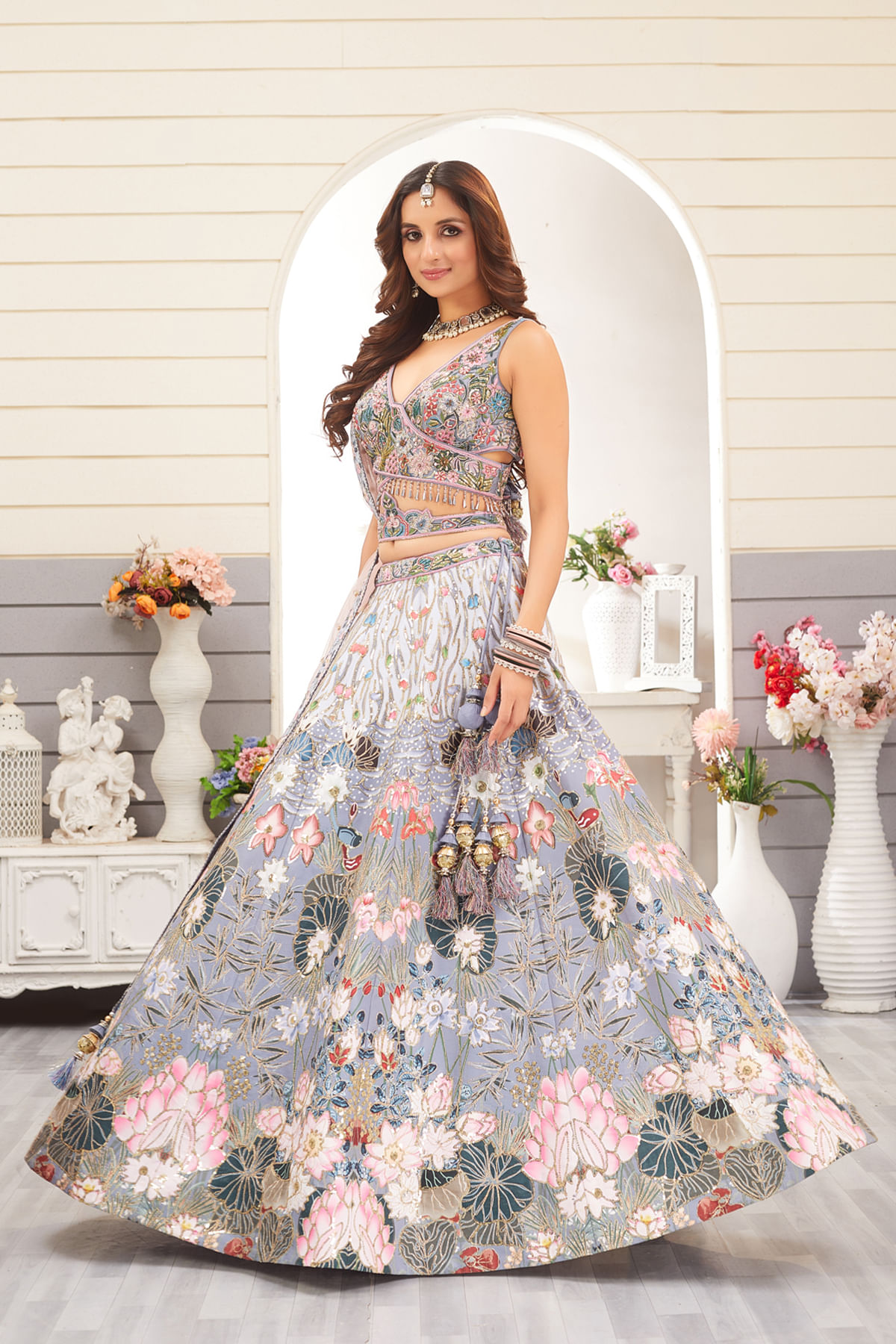 Blue Party Wear Lehenga
