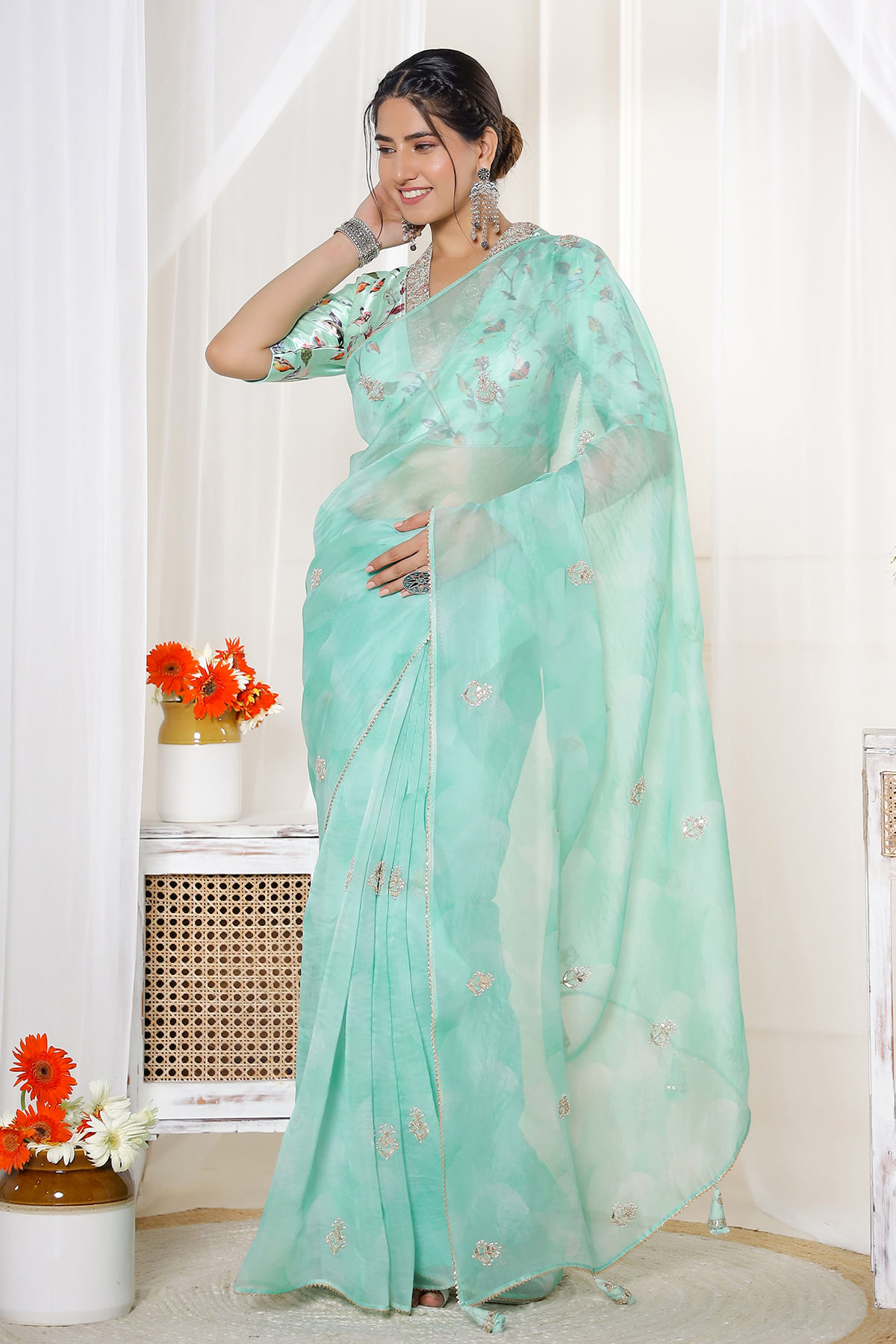 Blue Designer Saree