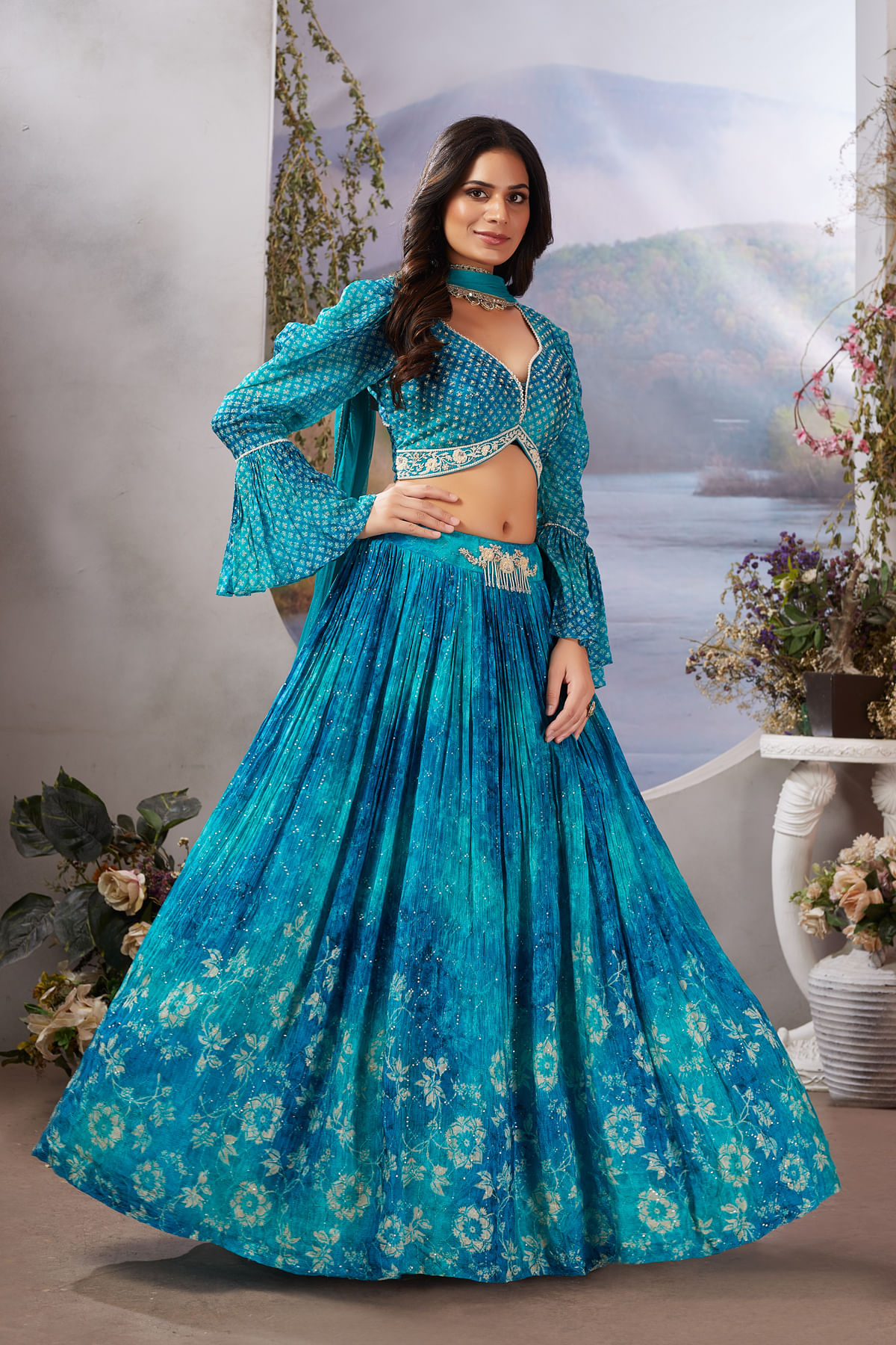 Blue Designer Lehenga