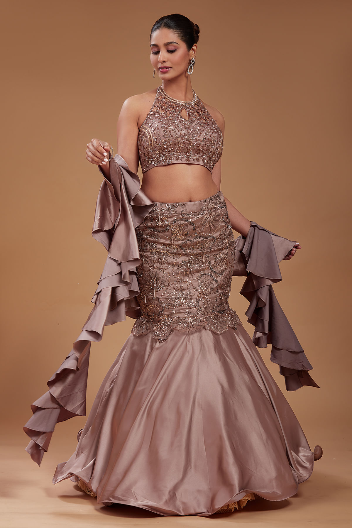 Brown Lehenga