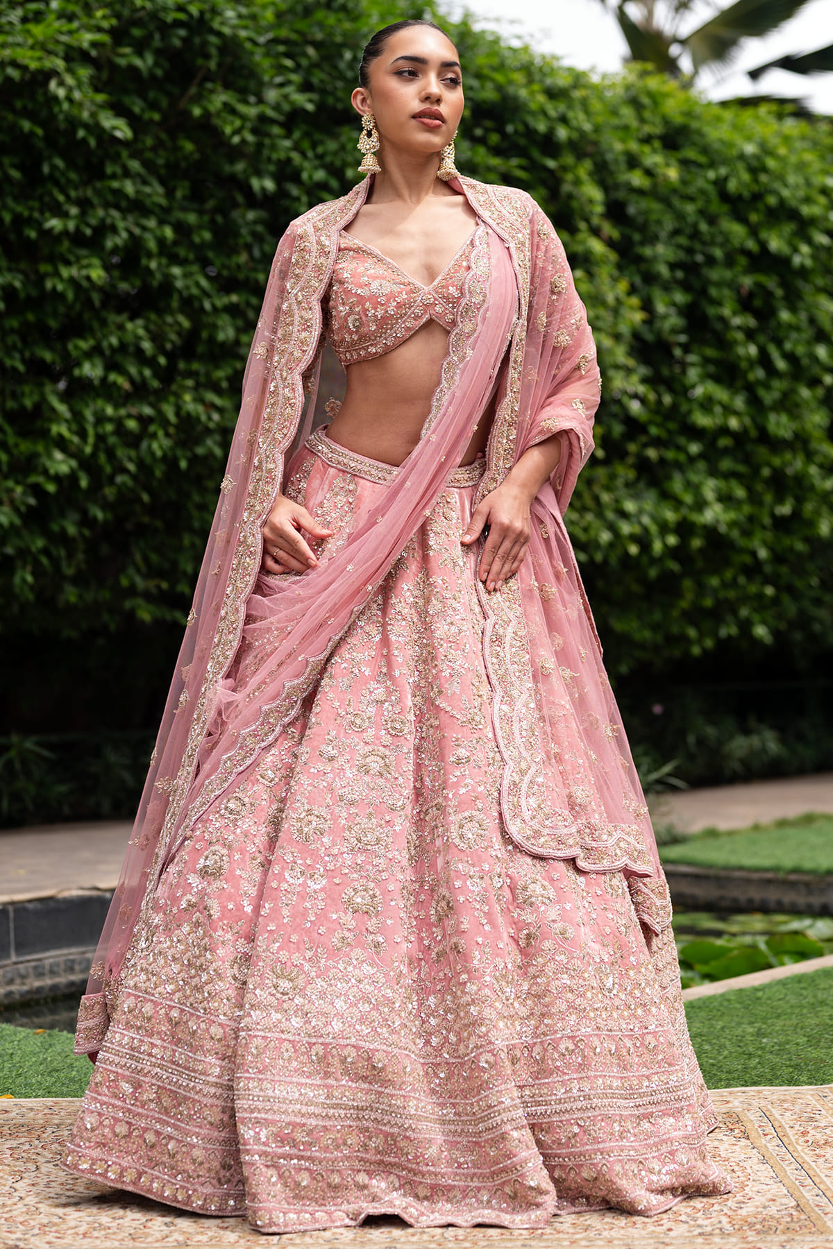 Pink Engagement Lehenga