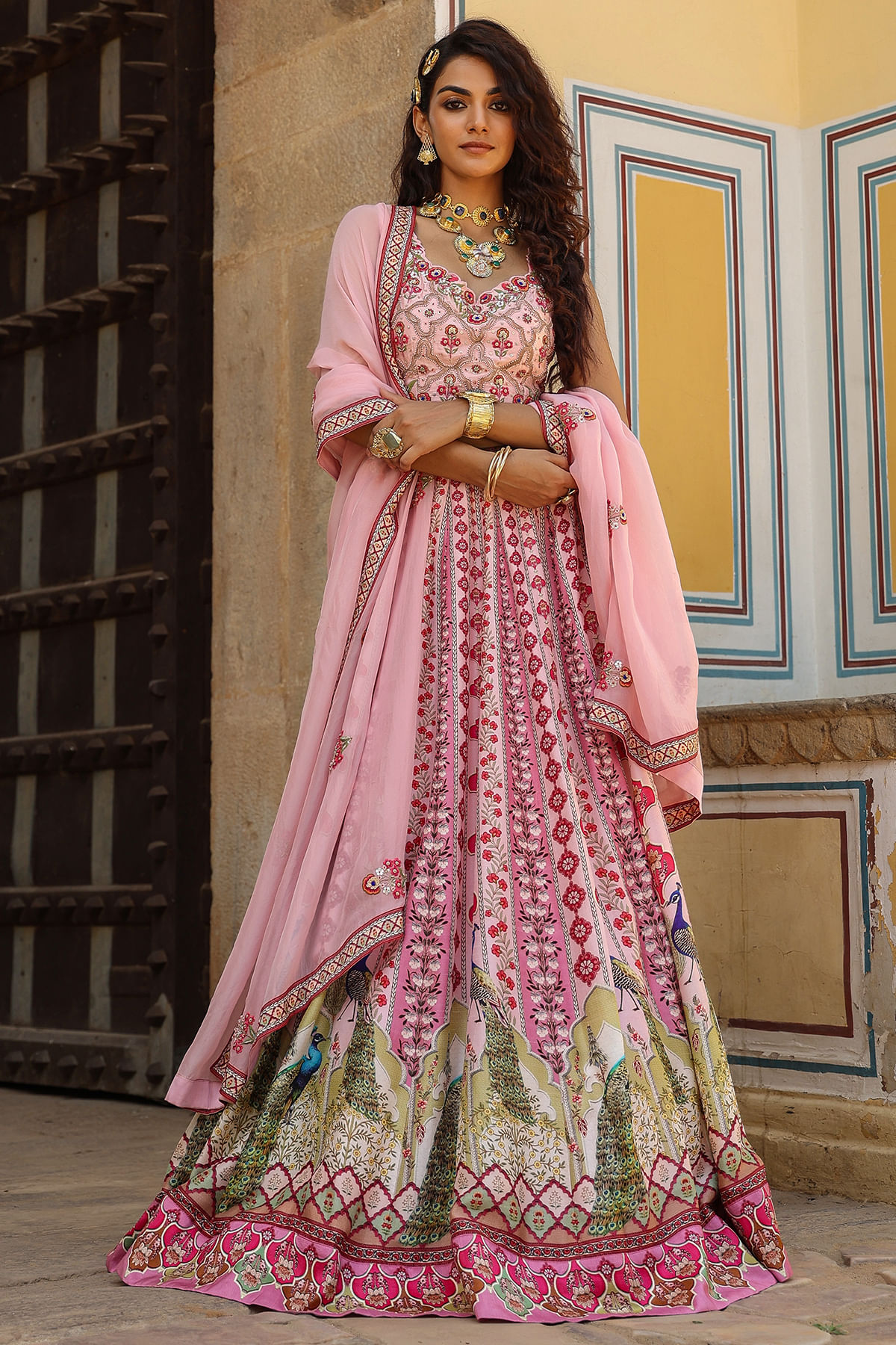 Pink Designer Lehenga