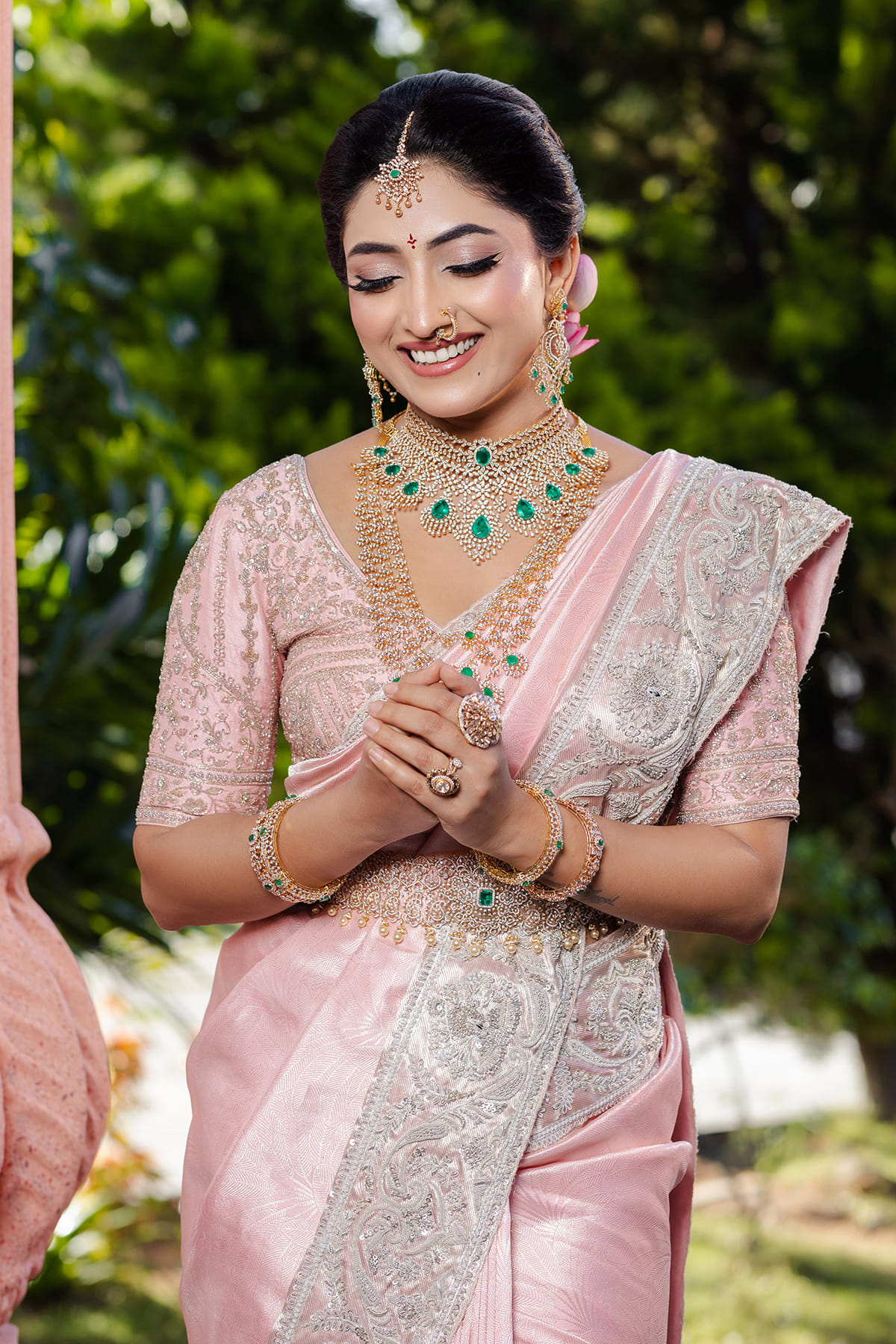 Pink Kanchipuram Silk Saree