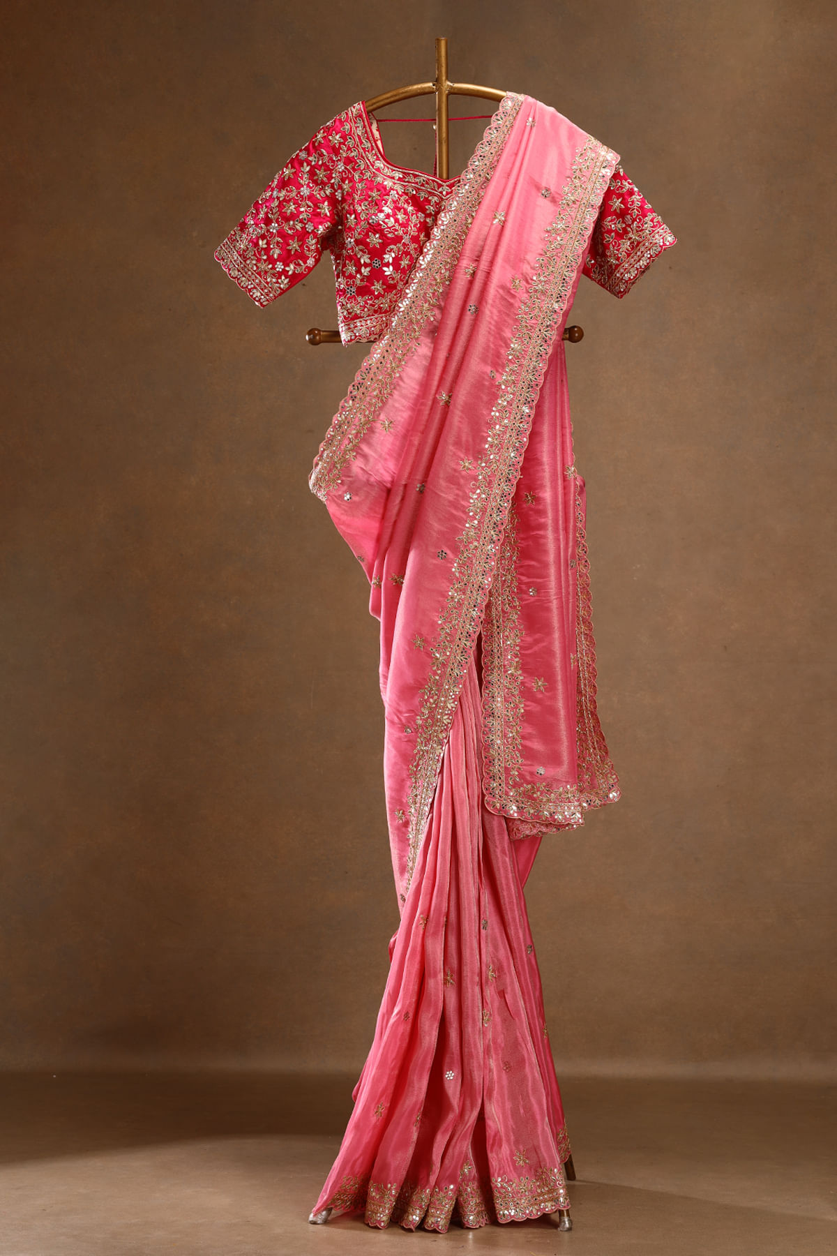 Pink Tissue Saree