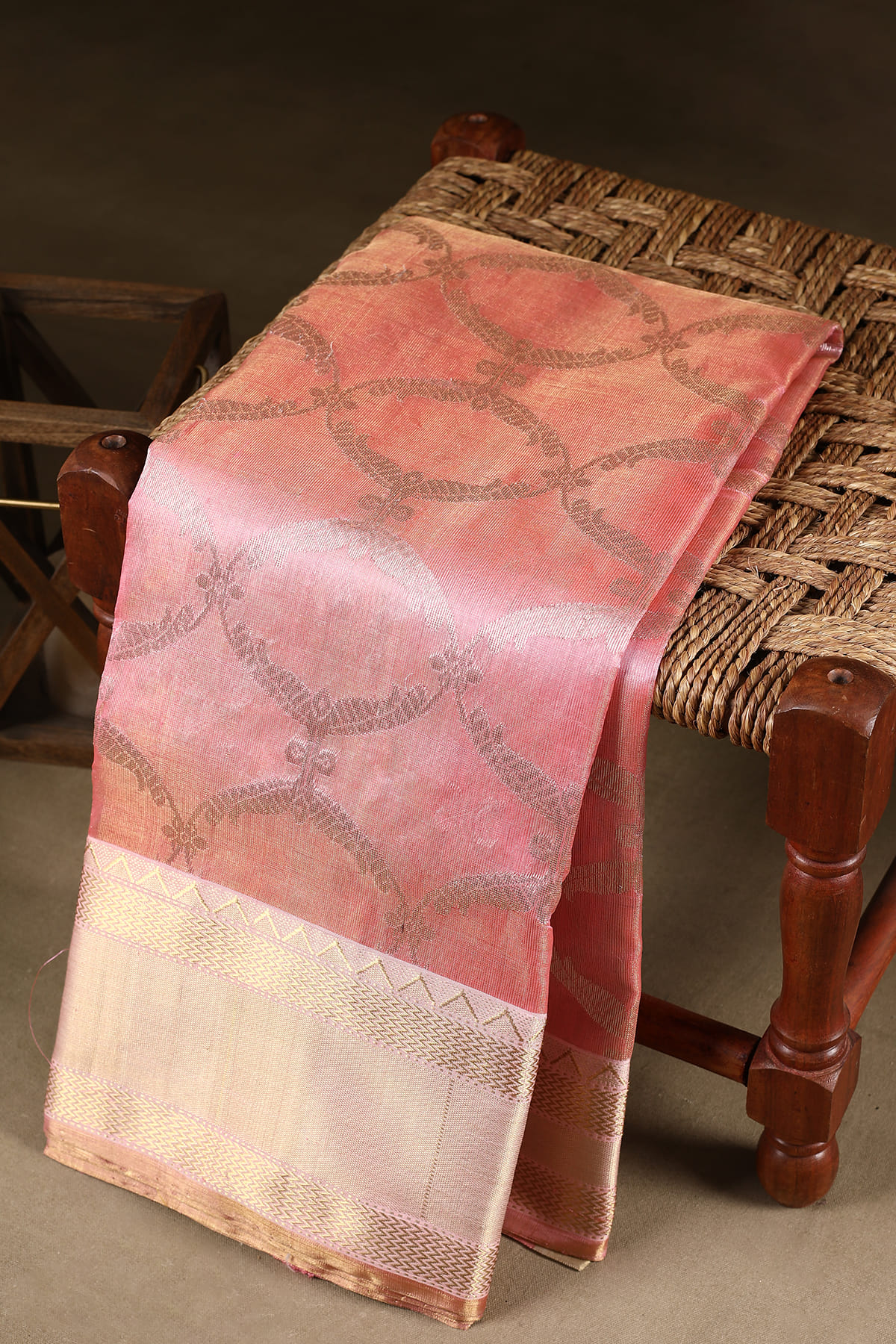 Pink Chanderi Silk Saree