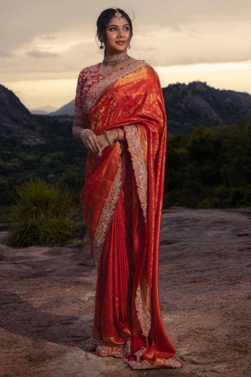 Red Kanchipuram Silk Saree
