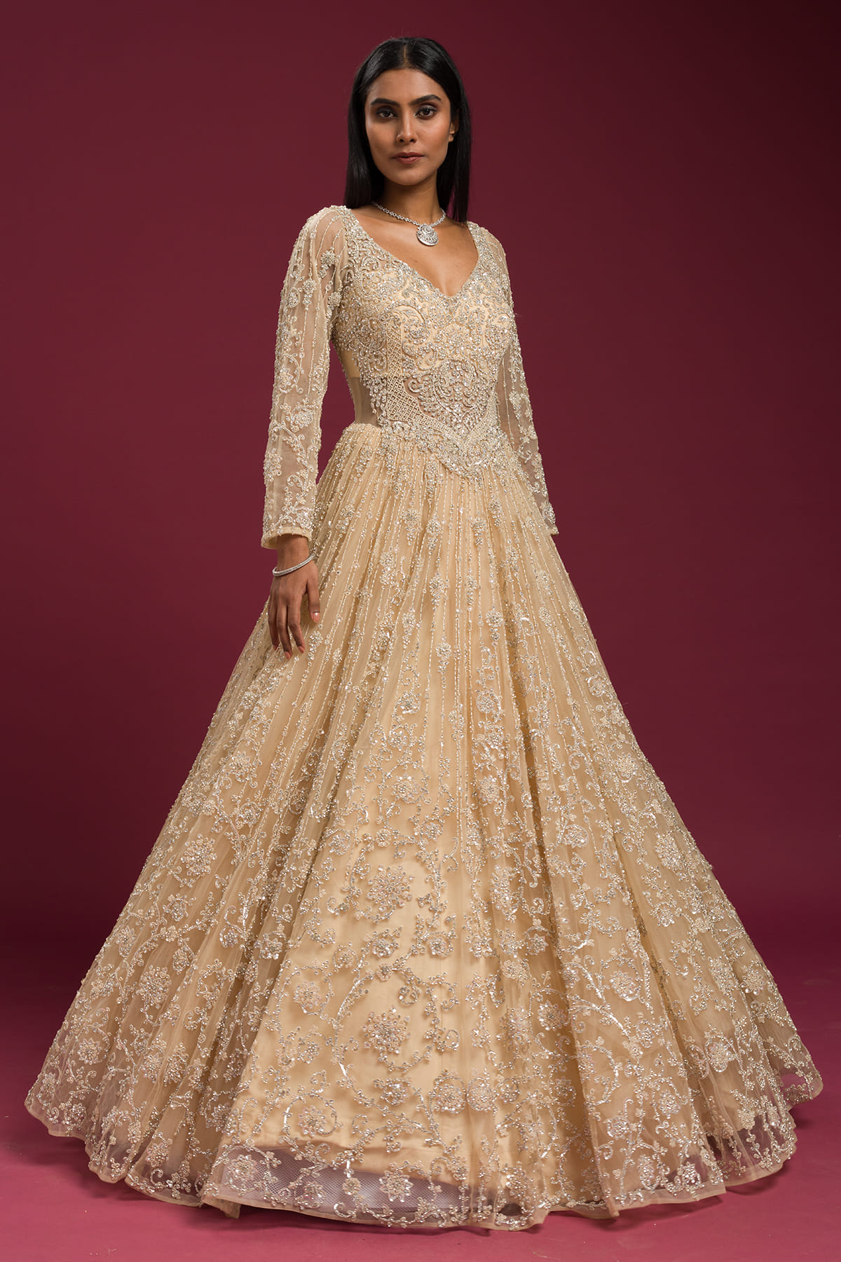 Cream Evening Gown