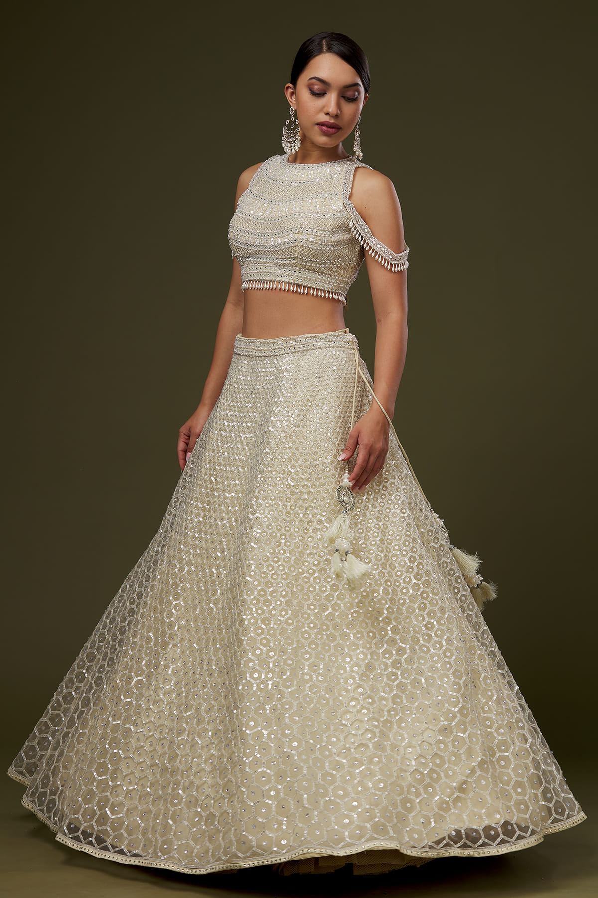 Lehenga High Neck Sleeveless Blouse Halter Neck Choli Designs