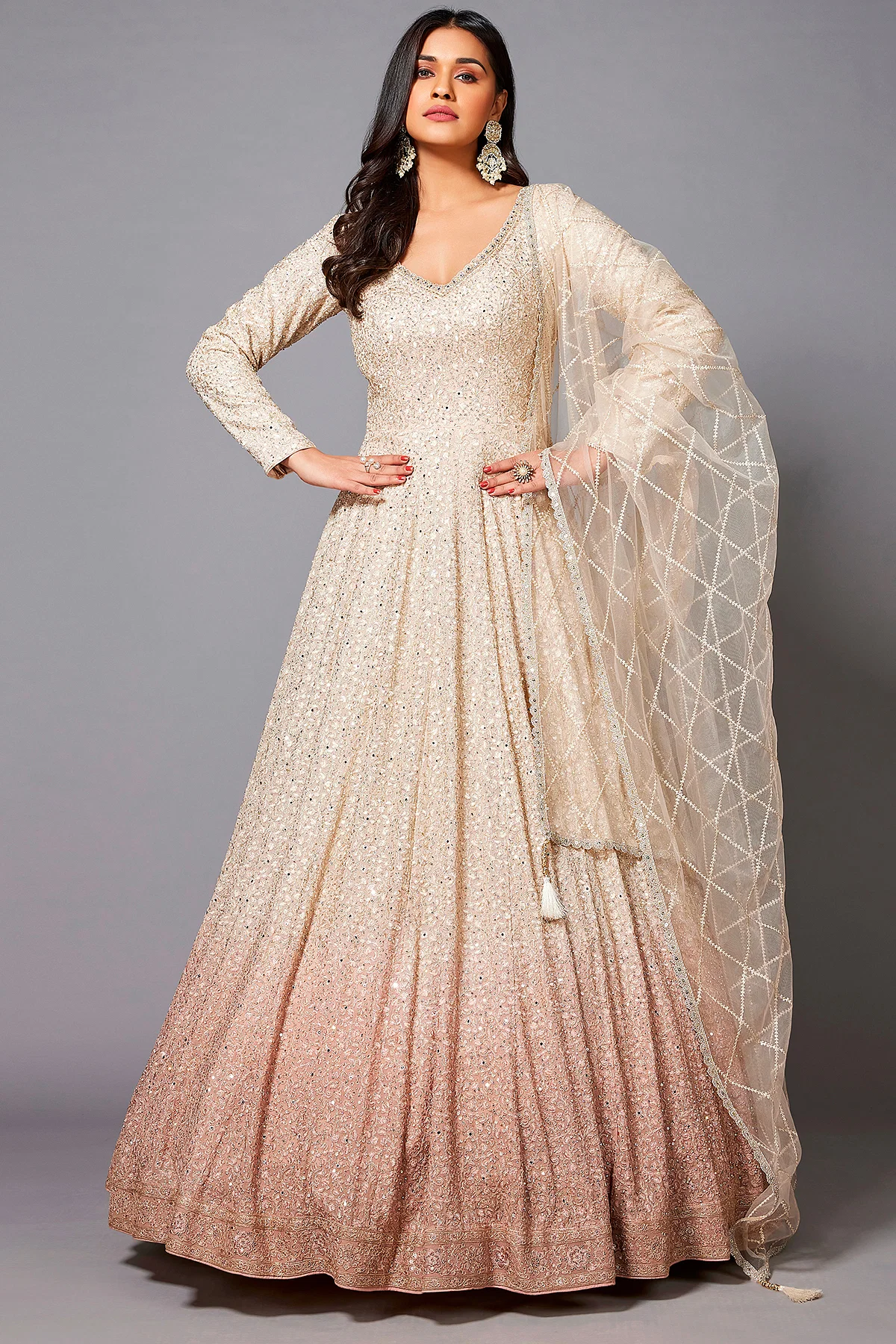 Embroidered Georgette Anarkali Salwar