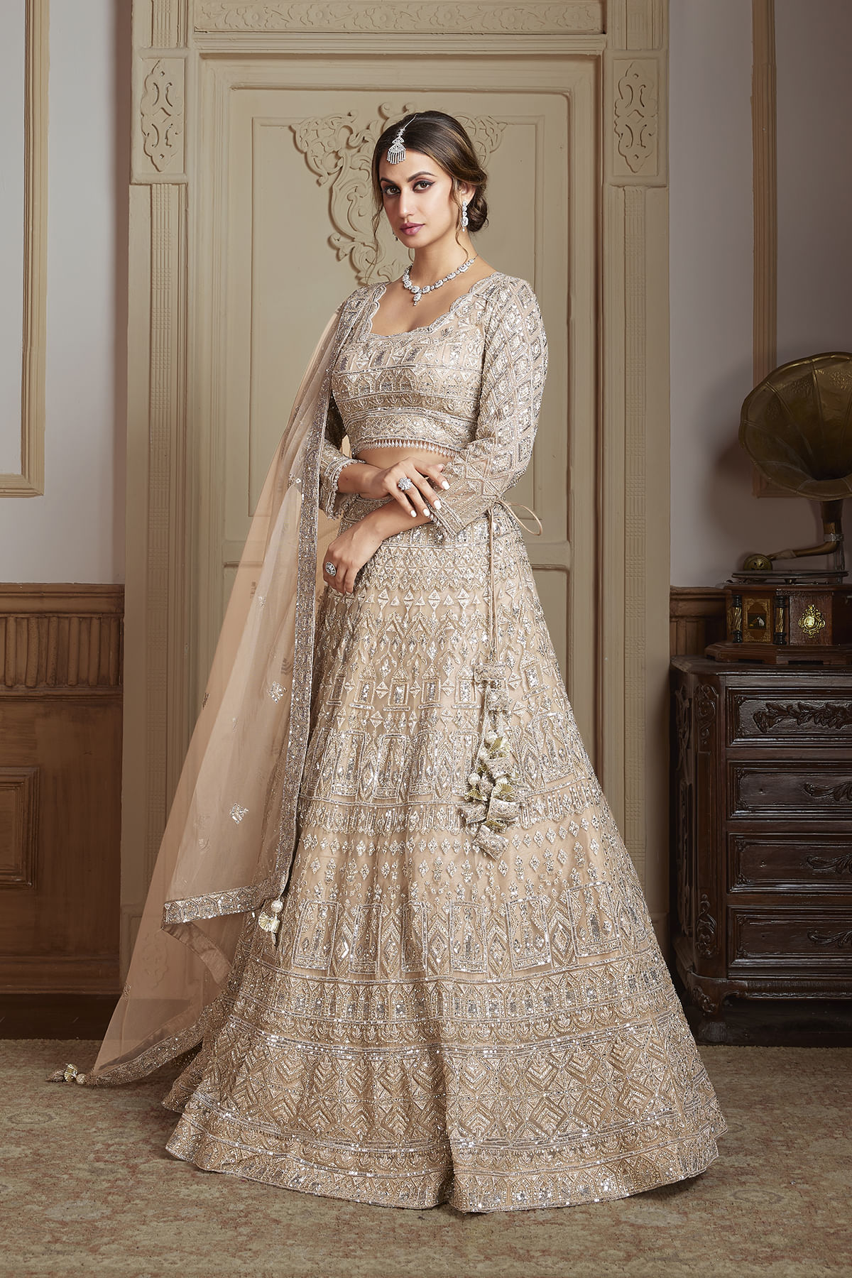 Pink Reception Lehenga