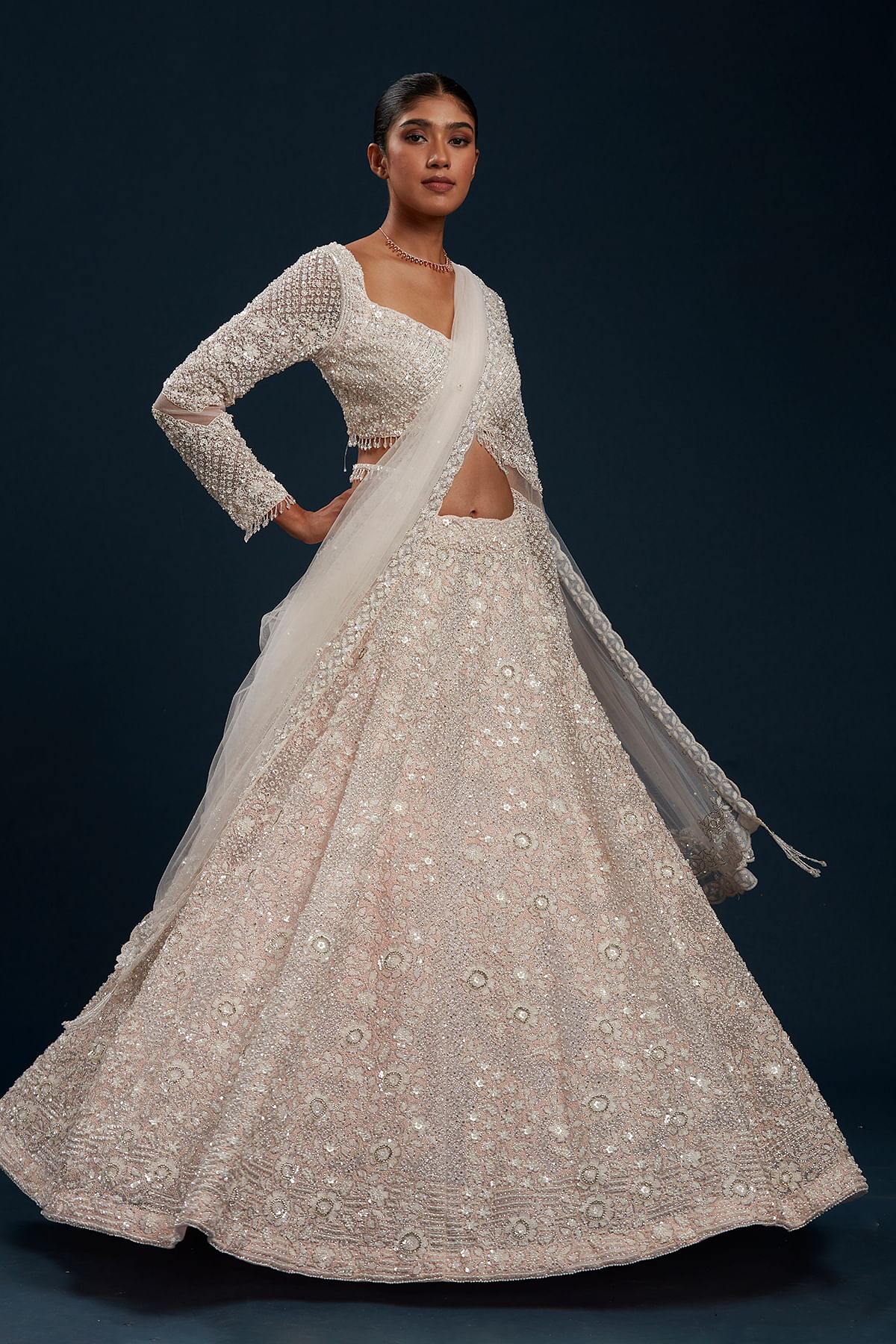 Pink Reception Lehenga
