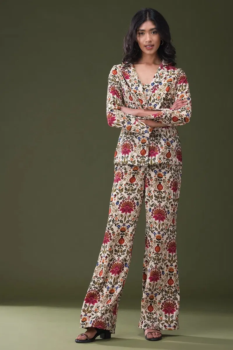 Cream Velvet Designer Salwar