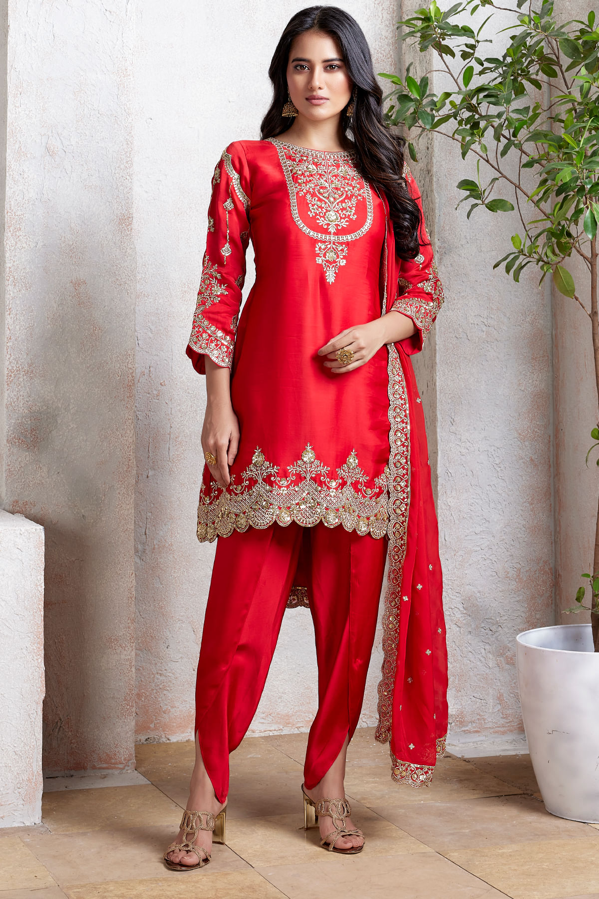 Red Designer Salwar