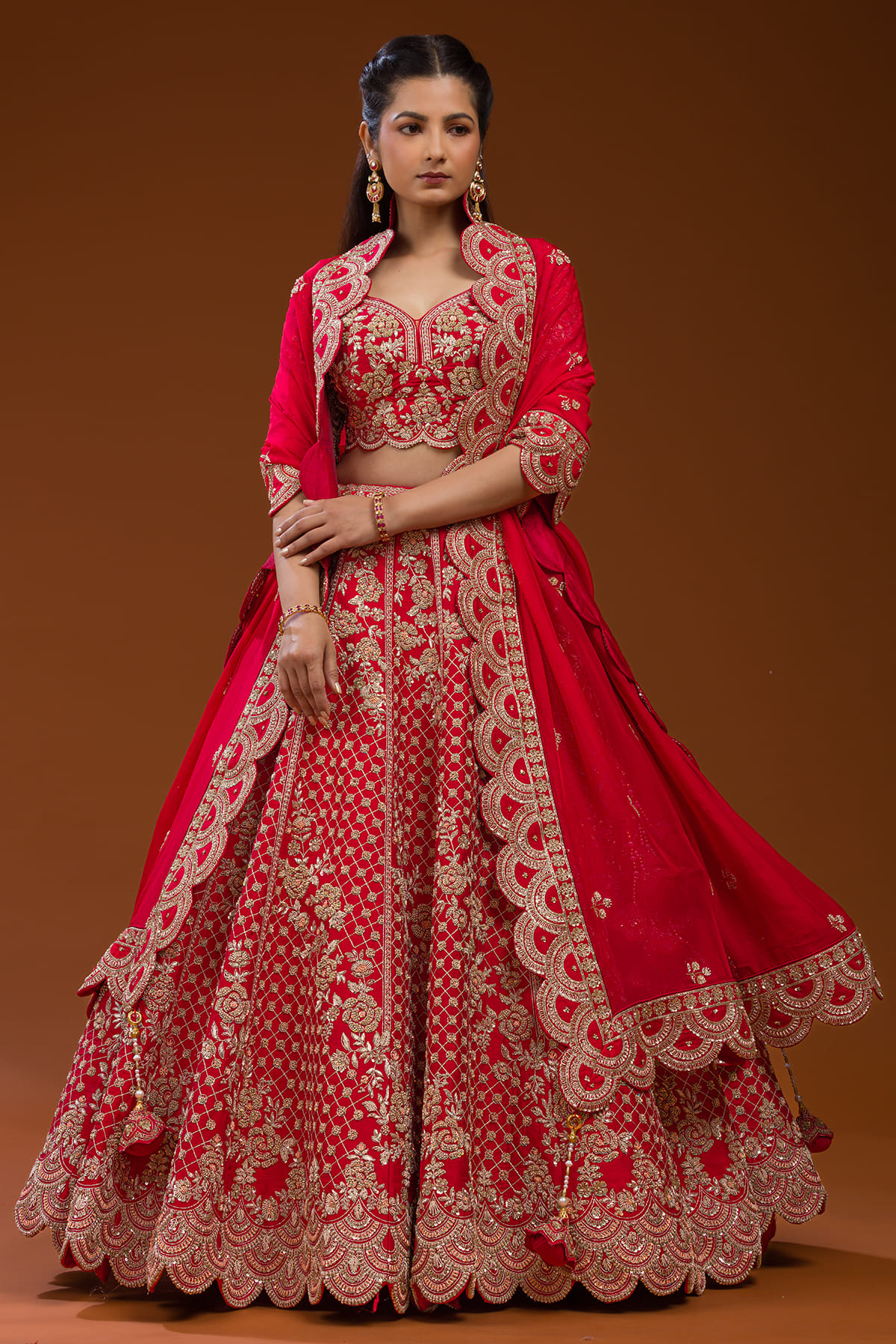 Red Bridal Lehenga