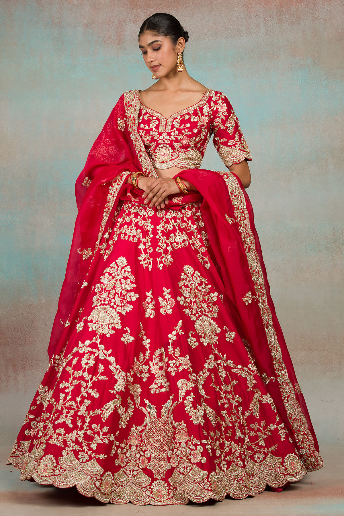 Red Bridal Lehenga