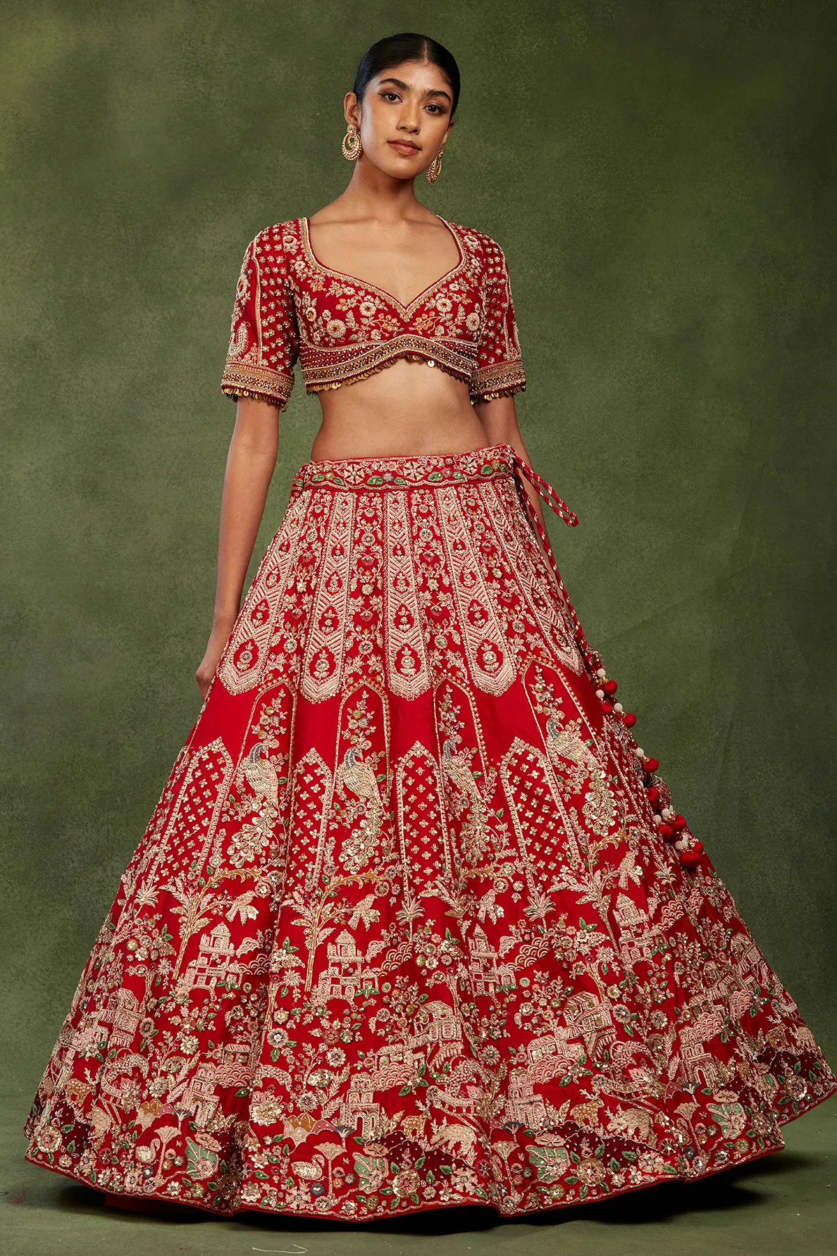 Red Bridal Lehenga