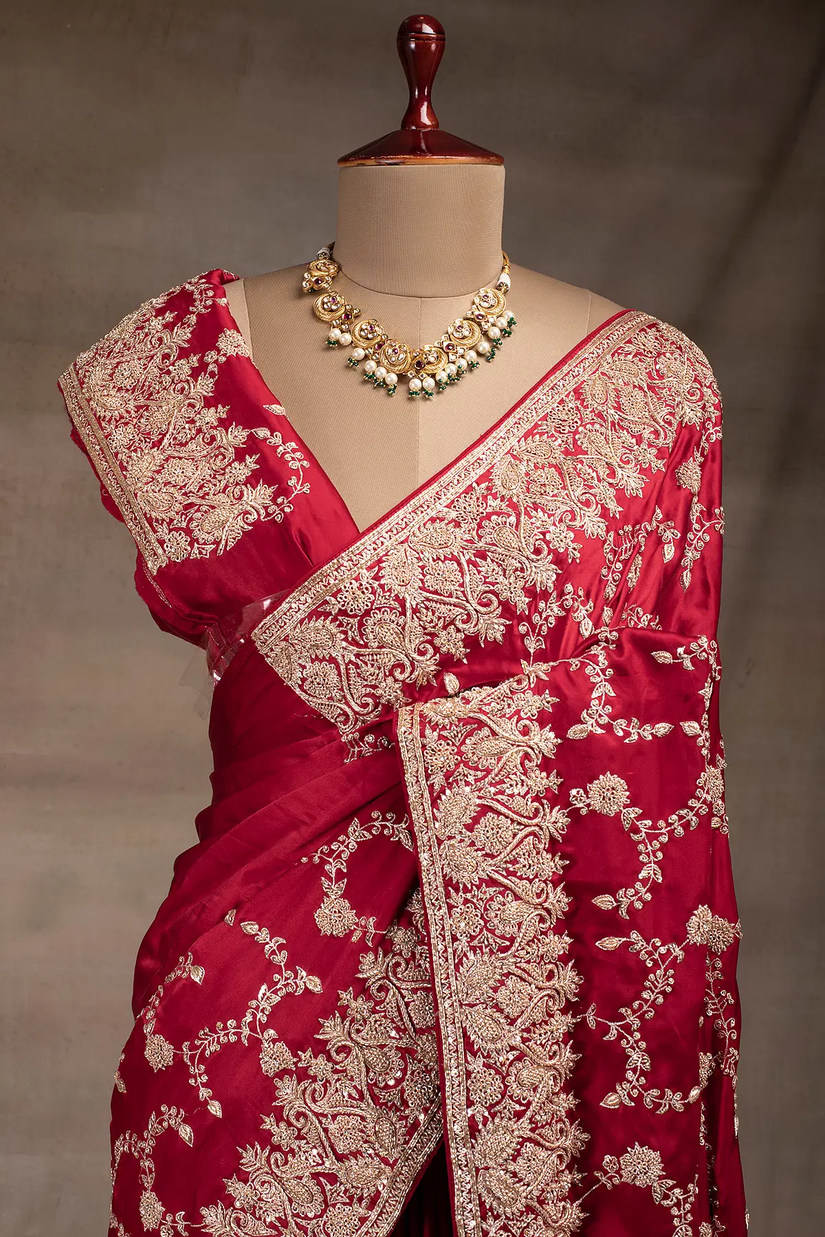 Zardosi saree for wedding new arrivals