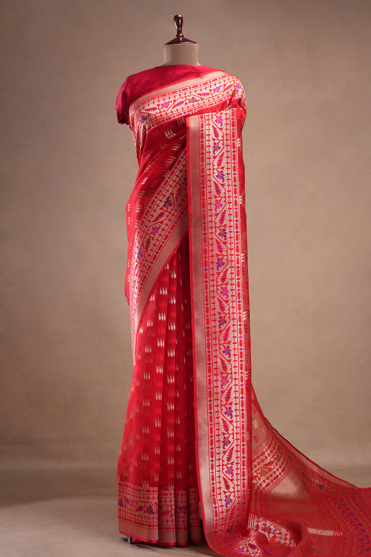 Red Banarasi Saree
